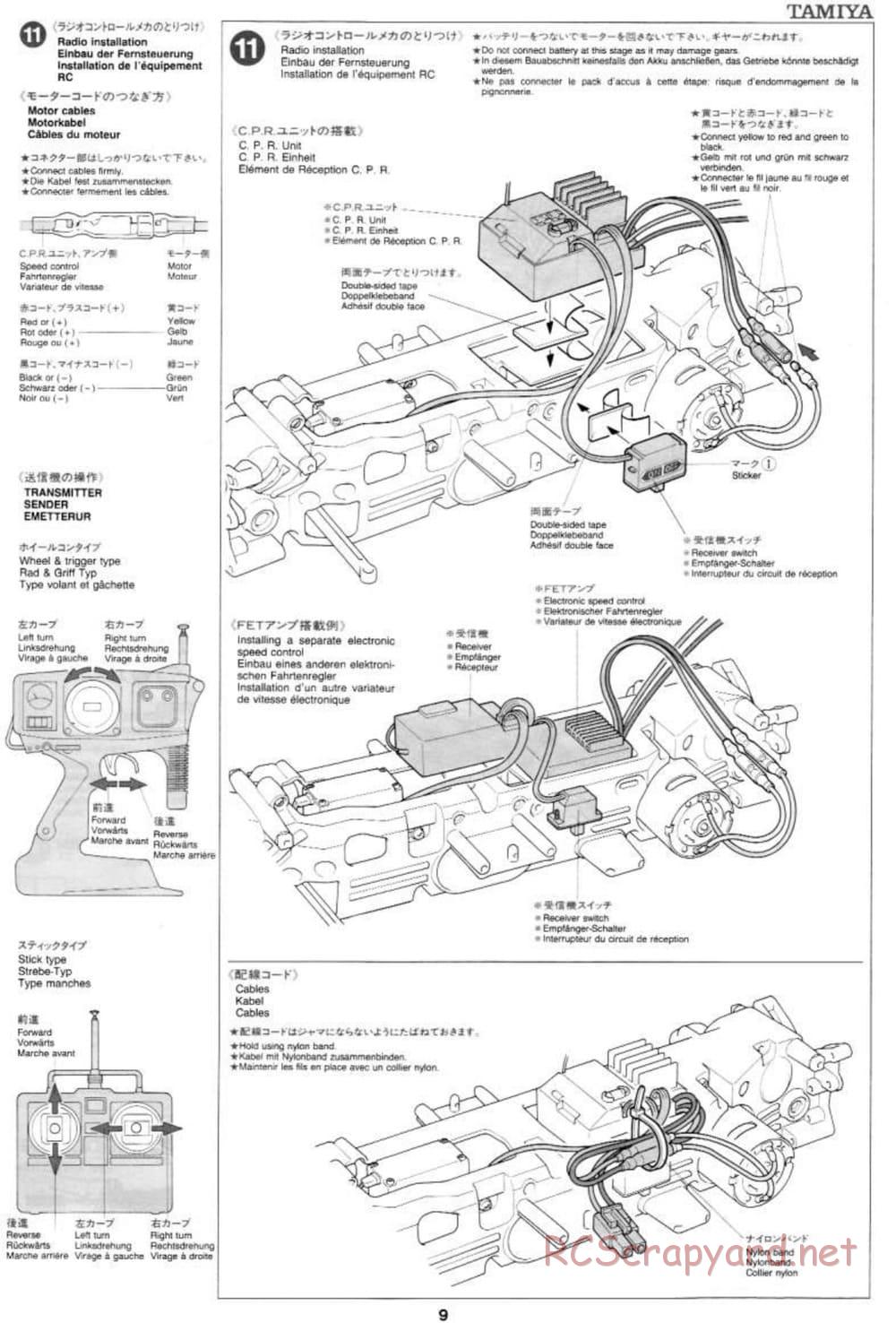 Tamiya - Toyota Celica GT-Four 97 Monte Carlo - TL-01 Chassis - Manual - Page 9