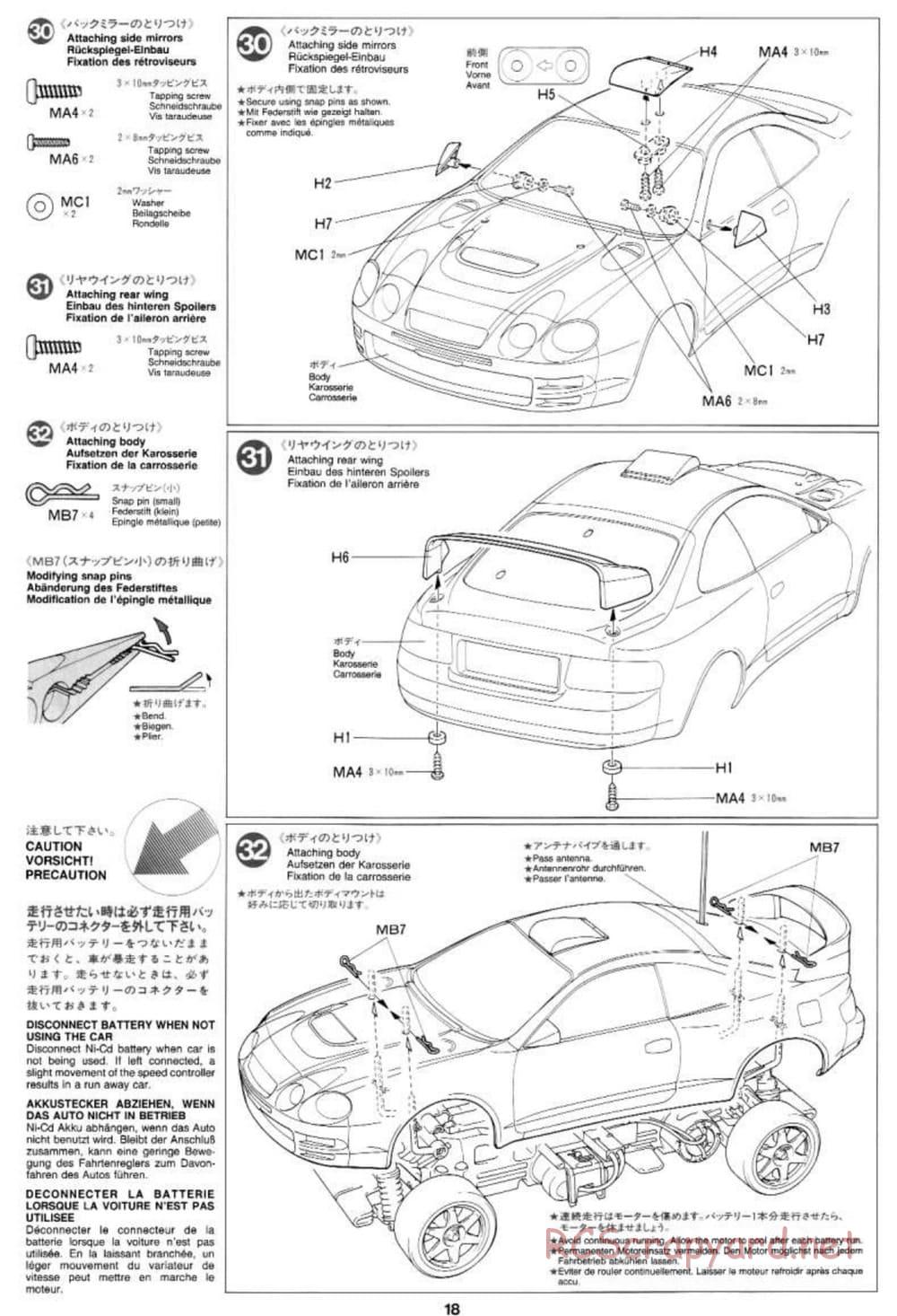 Tamiya - Toyota Celica GT-Four 97 Monte Carlo - TL-01 Chassis - Manual - Page 18