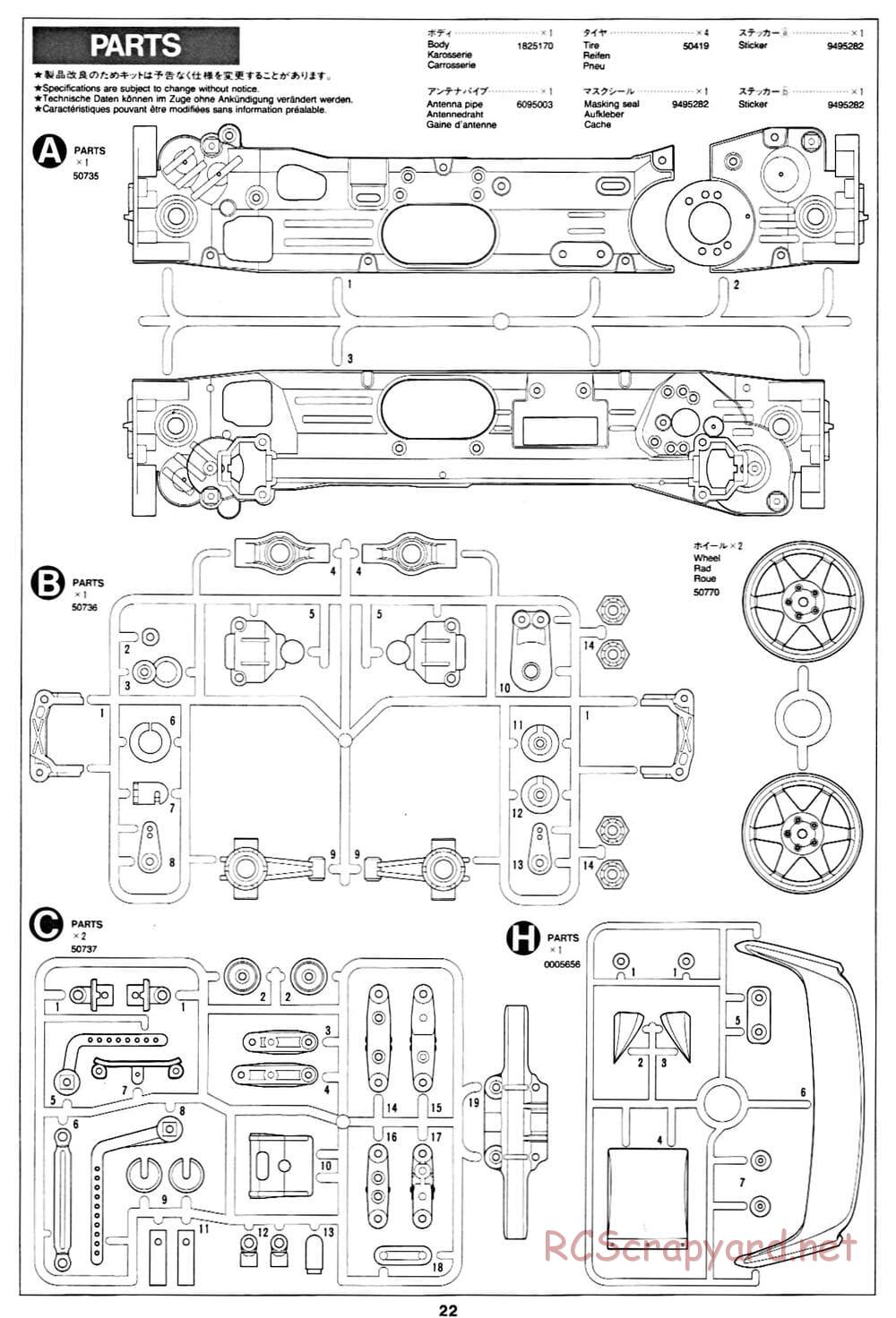 Tamiya - Toyota Celica GT-Four 97 Monte Carlo - TL-01 Chassis - Manual - Page 22