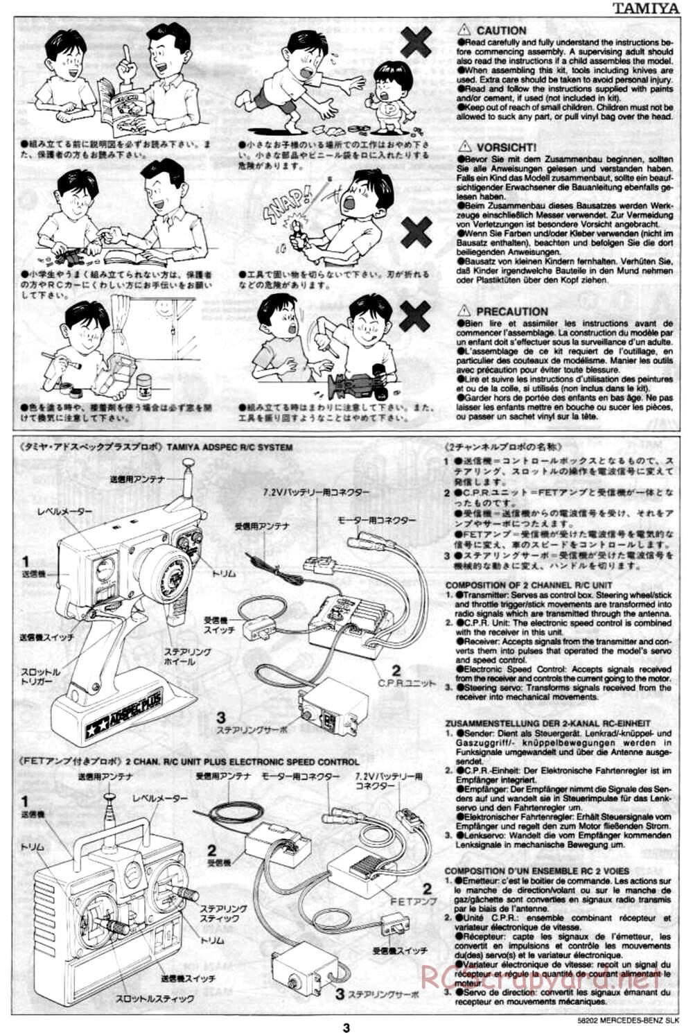 Tamiya - Mercedes-Benz SLK - M02L Chassis - Manual - Page 3