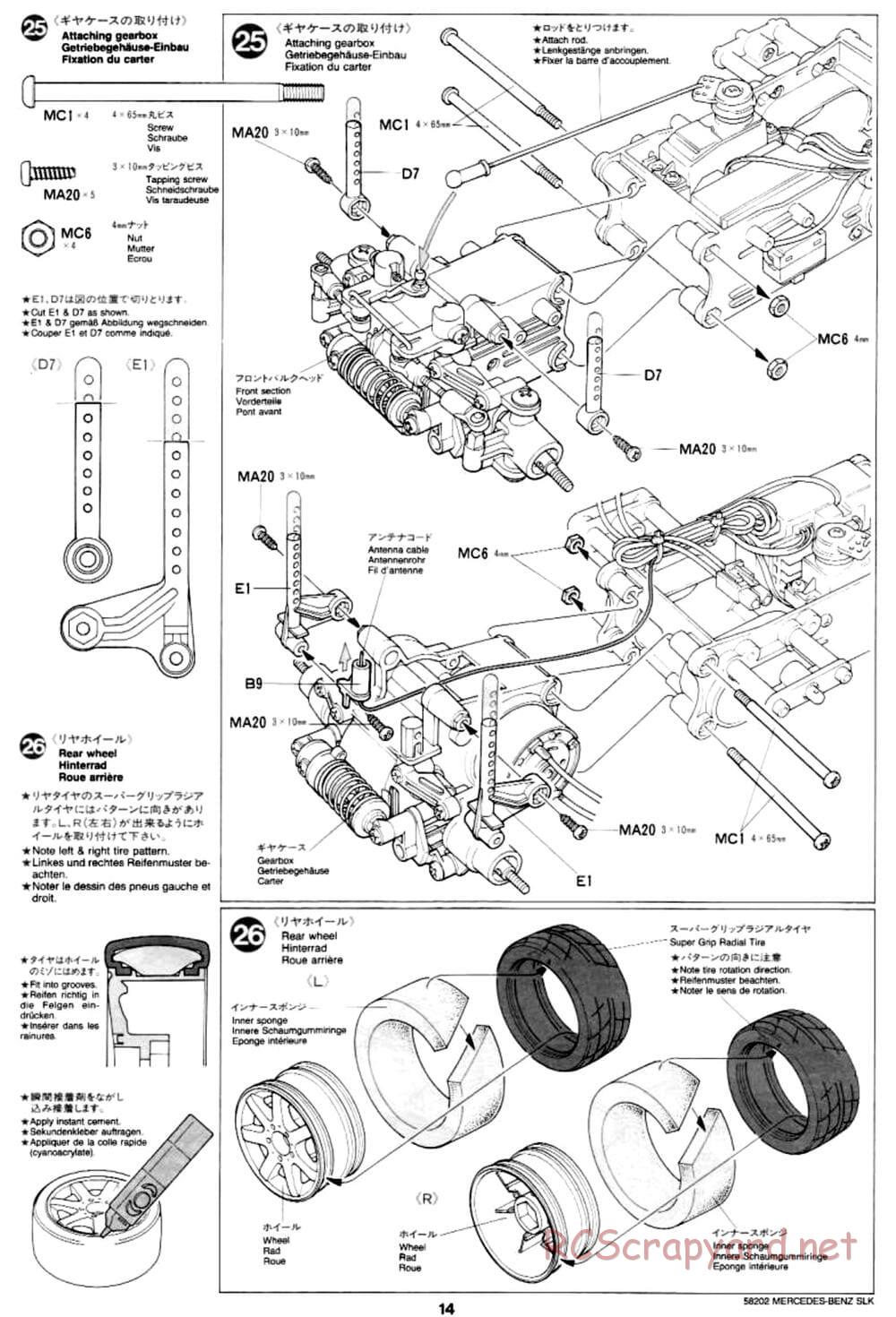Tamiya - Mercedes-Benz SLK - M02L Chassis - Manual - Page 14