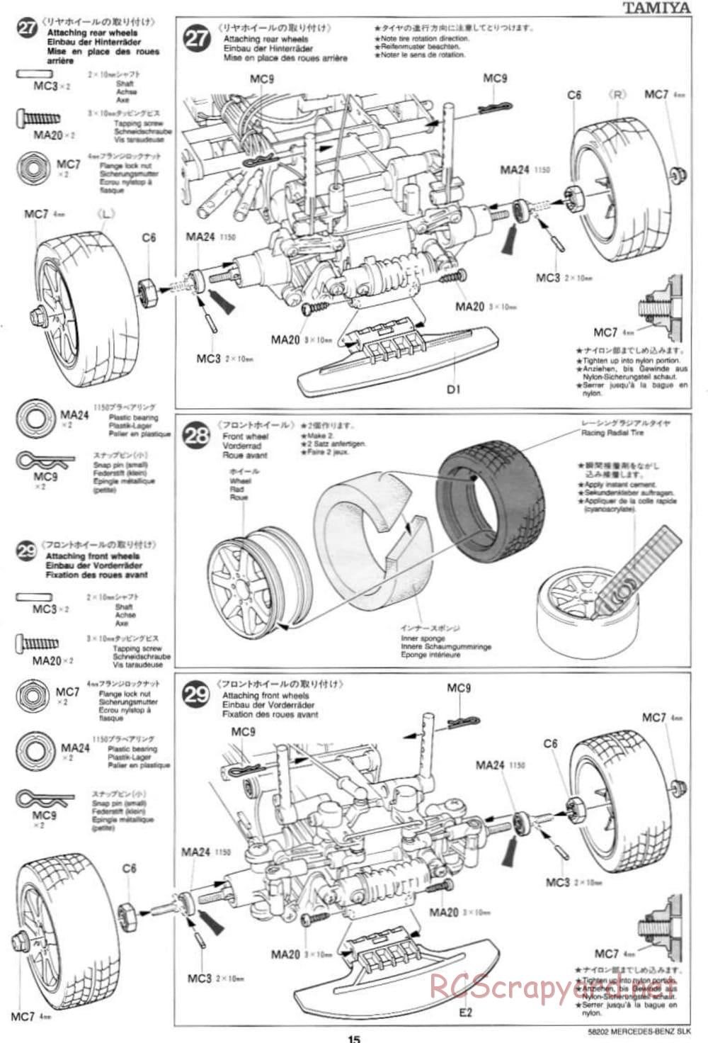 Tamiya - Mercedes-Benz SLK - M02L Chassis - Manual - Page 15