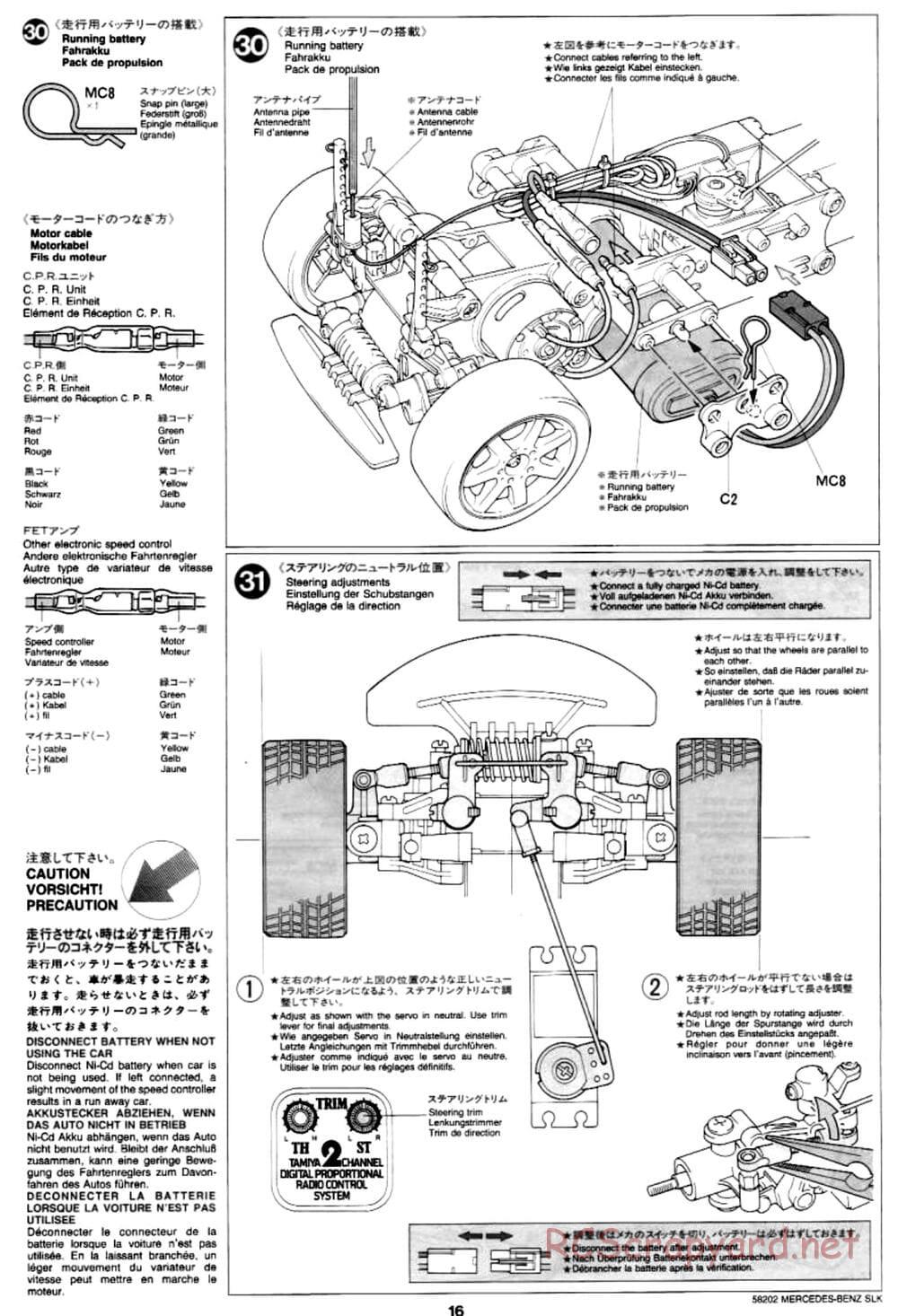 Tamiya - Mercedes-Benz SLK - M02L Chassis - Manual - Page 16