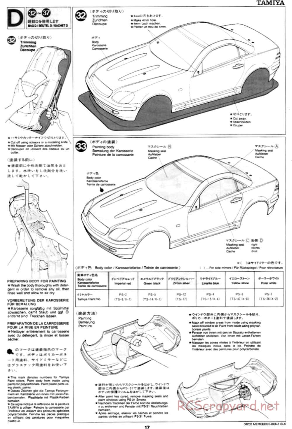 Tamiya - Mercedes-Benz SLK - M02L Chassis - Manual - Page 17