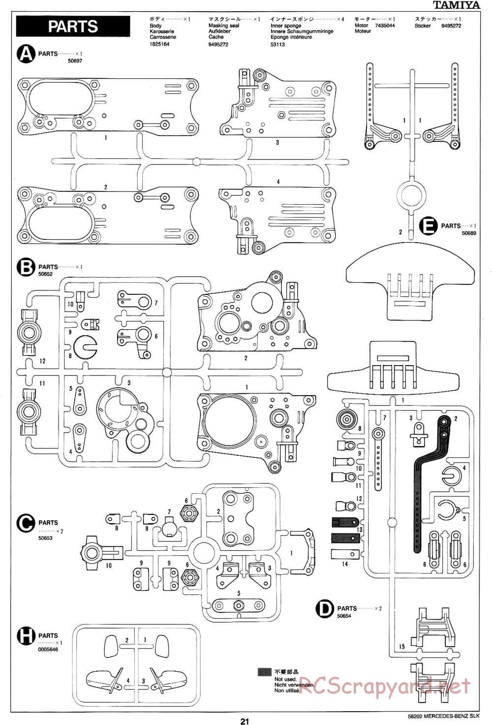 Tamiya - Mercedes-Benz SLK - M02L Chassis - Manual - Page 21