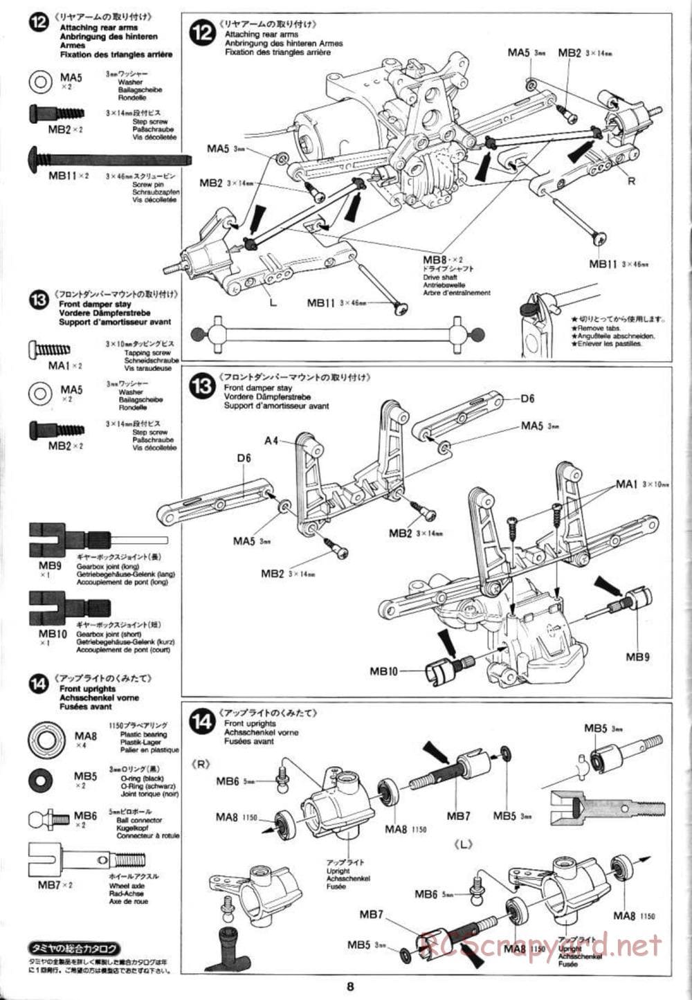 Tamiya - Blazing Star Chassis - Manual - Page 8