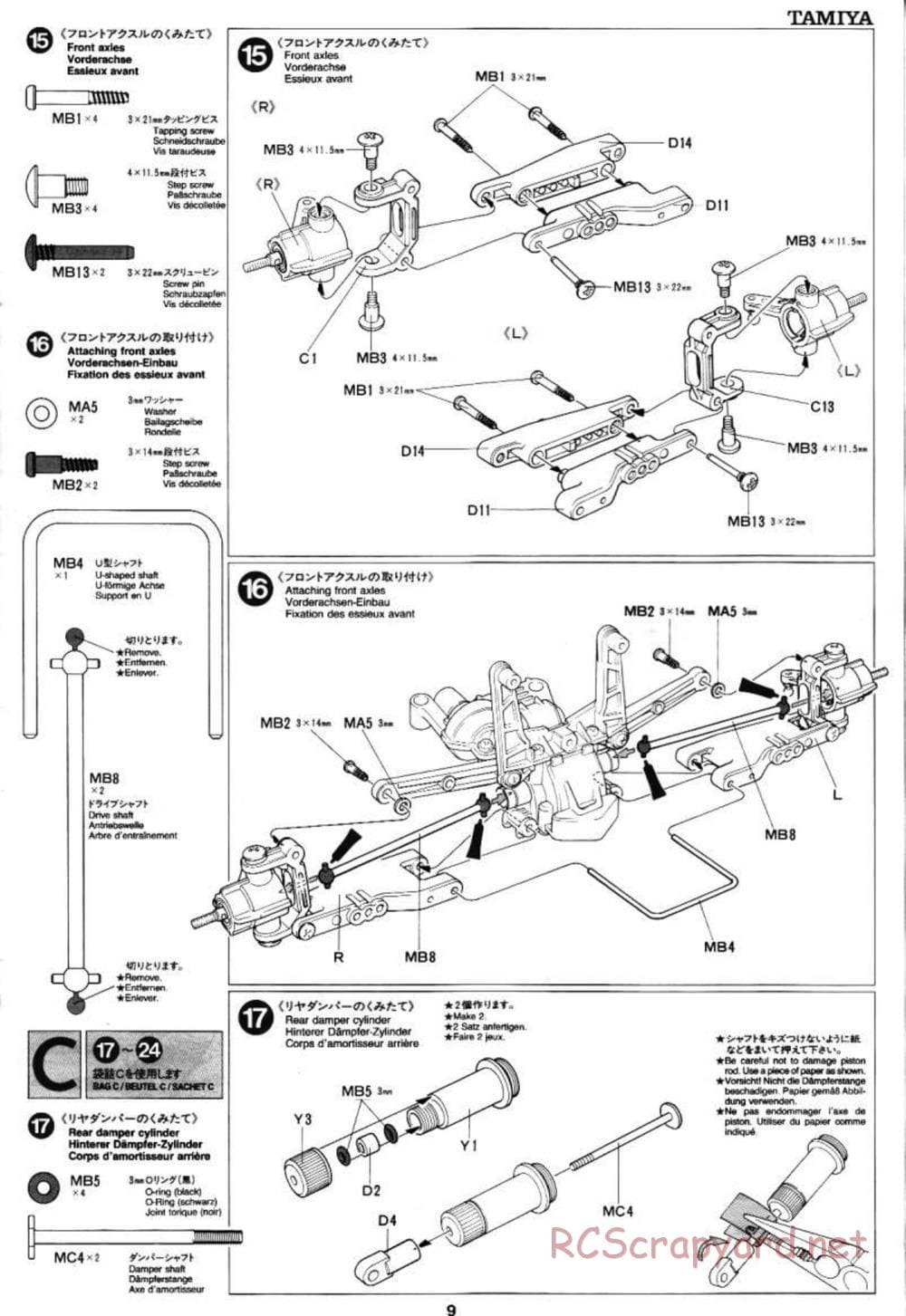 Tamiya - Blazing Star Chassis - Manual - Page 9