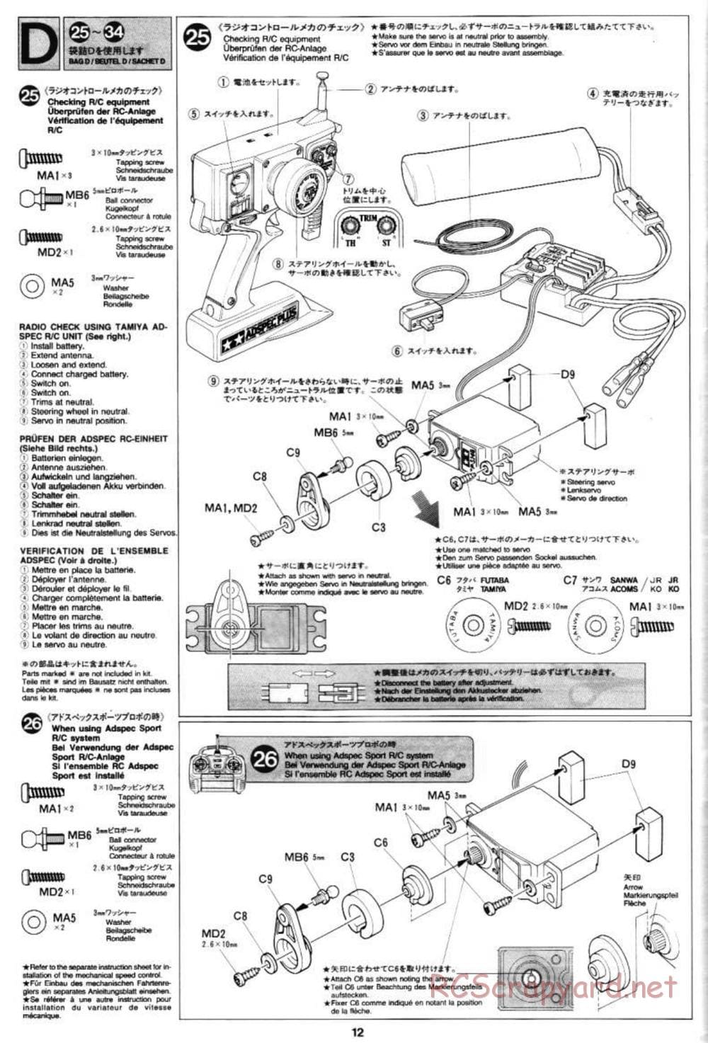 Tamiya - Blazing Star Chassis - Manual - Page 12