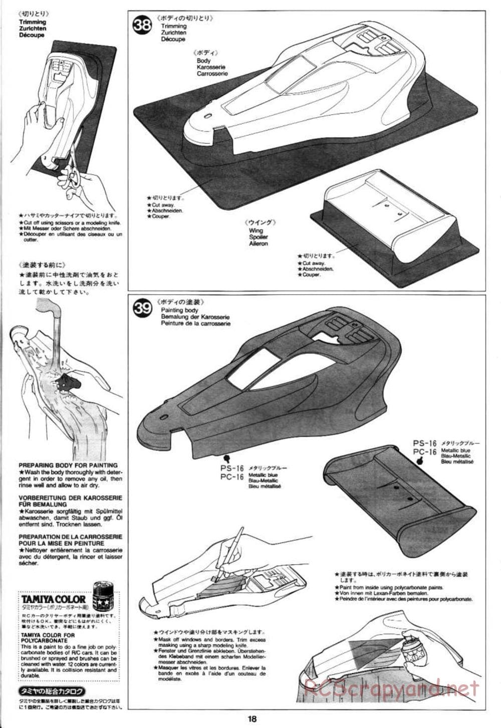 Tamiya - Blazing Star Chassis - Manual - Page 18
