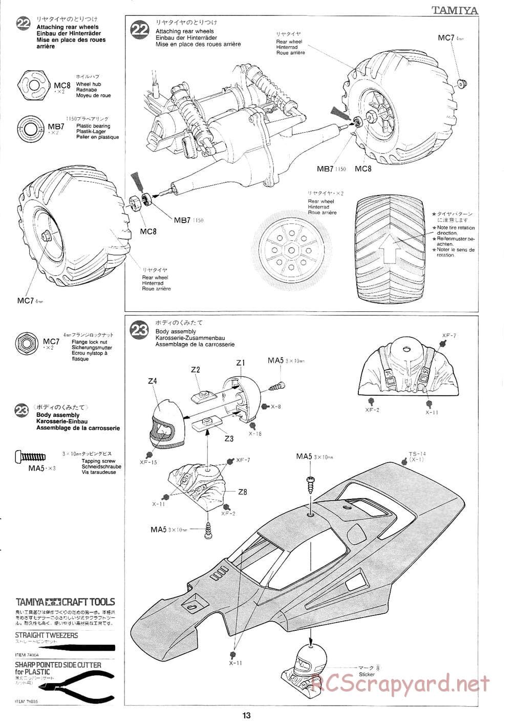 Tamiya - Mad Bull Chassis - Manual - Page 13