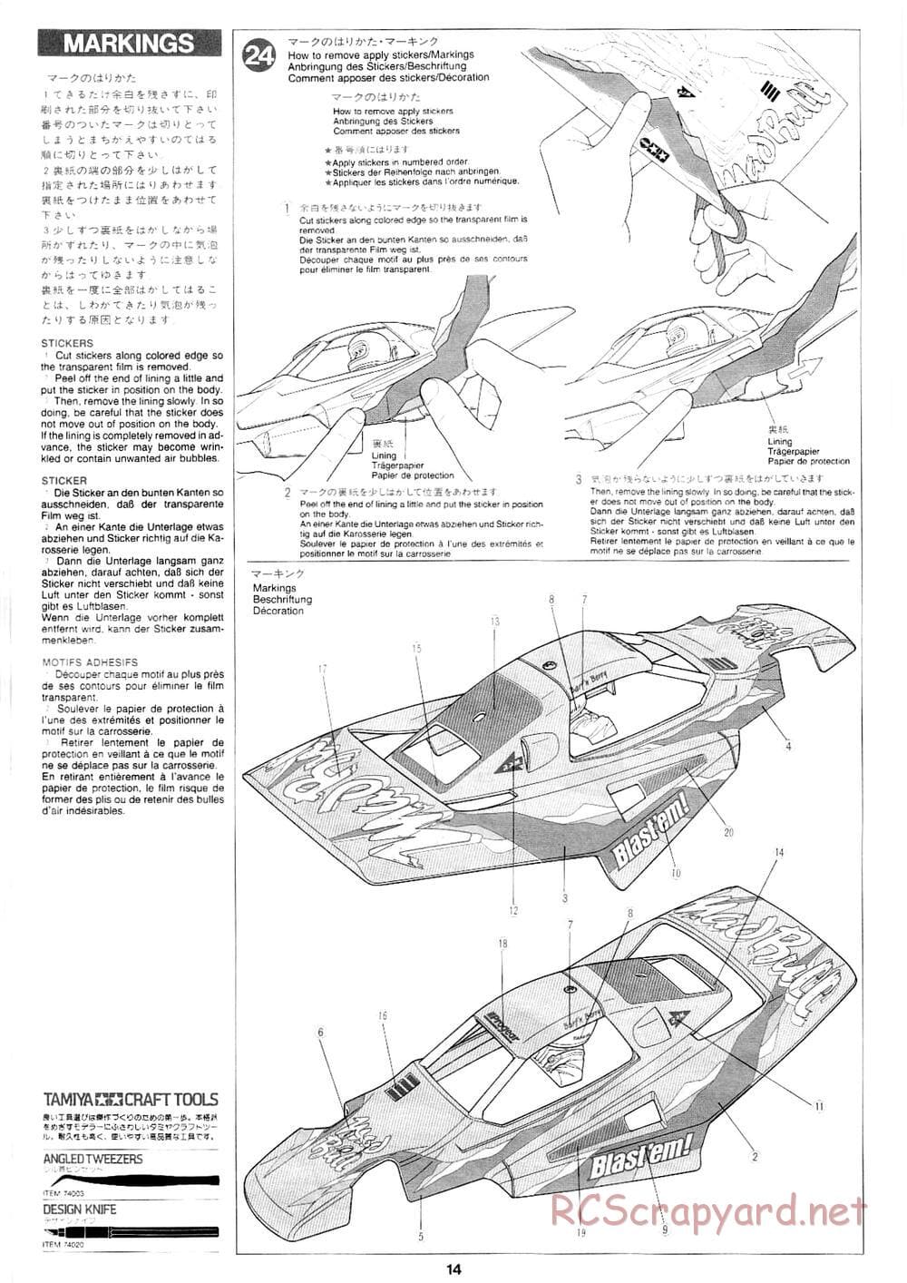 Tamiya - Mad Bull Chassis - Manual - Page 14