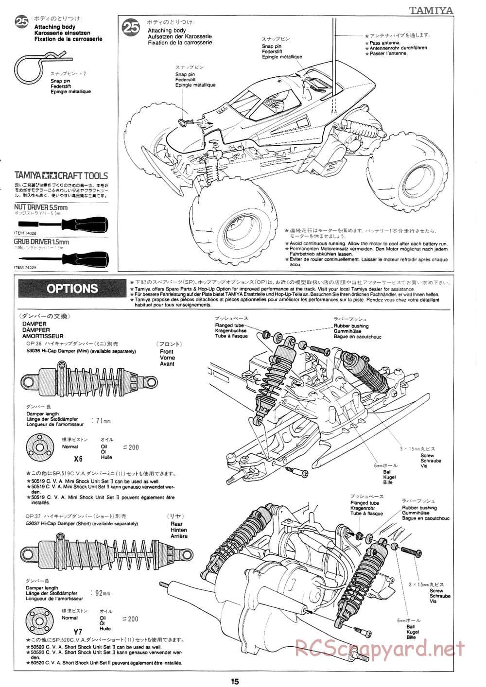 Tamiya - Mad Bull Chassis - Manual - Page 15