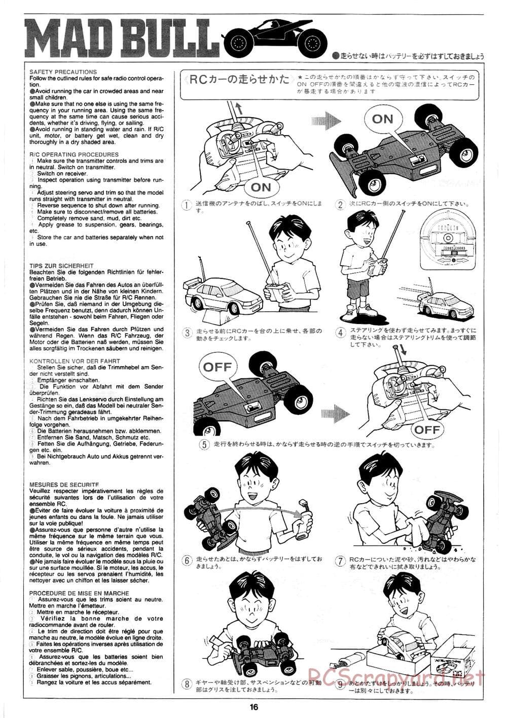 Tamiya - Mad Bull Chassis - Manual - Page 16