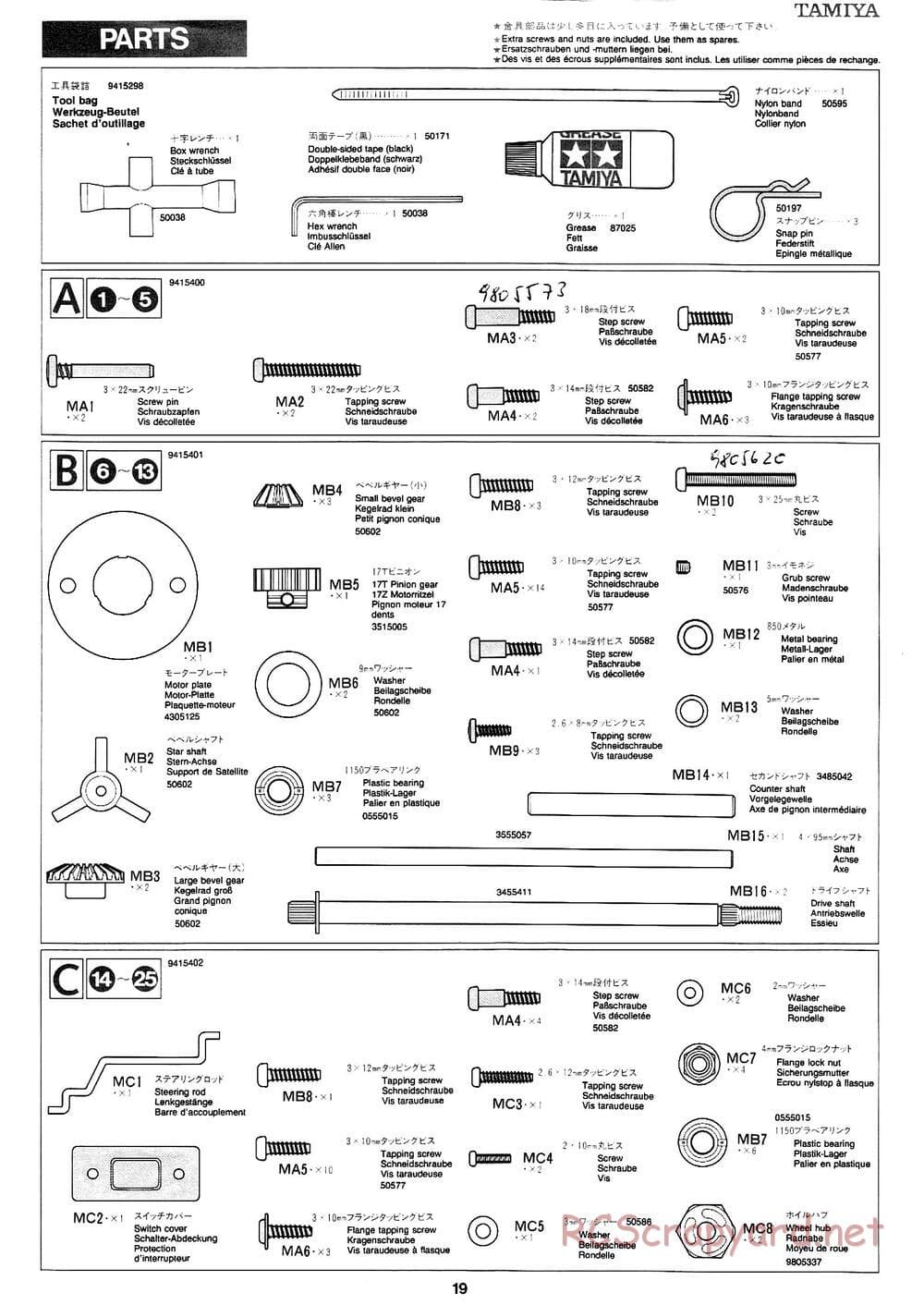 Tamiya - Mad Bull Chassis - Manual - Page 19