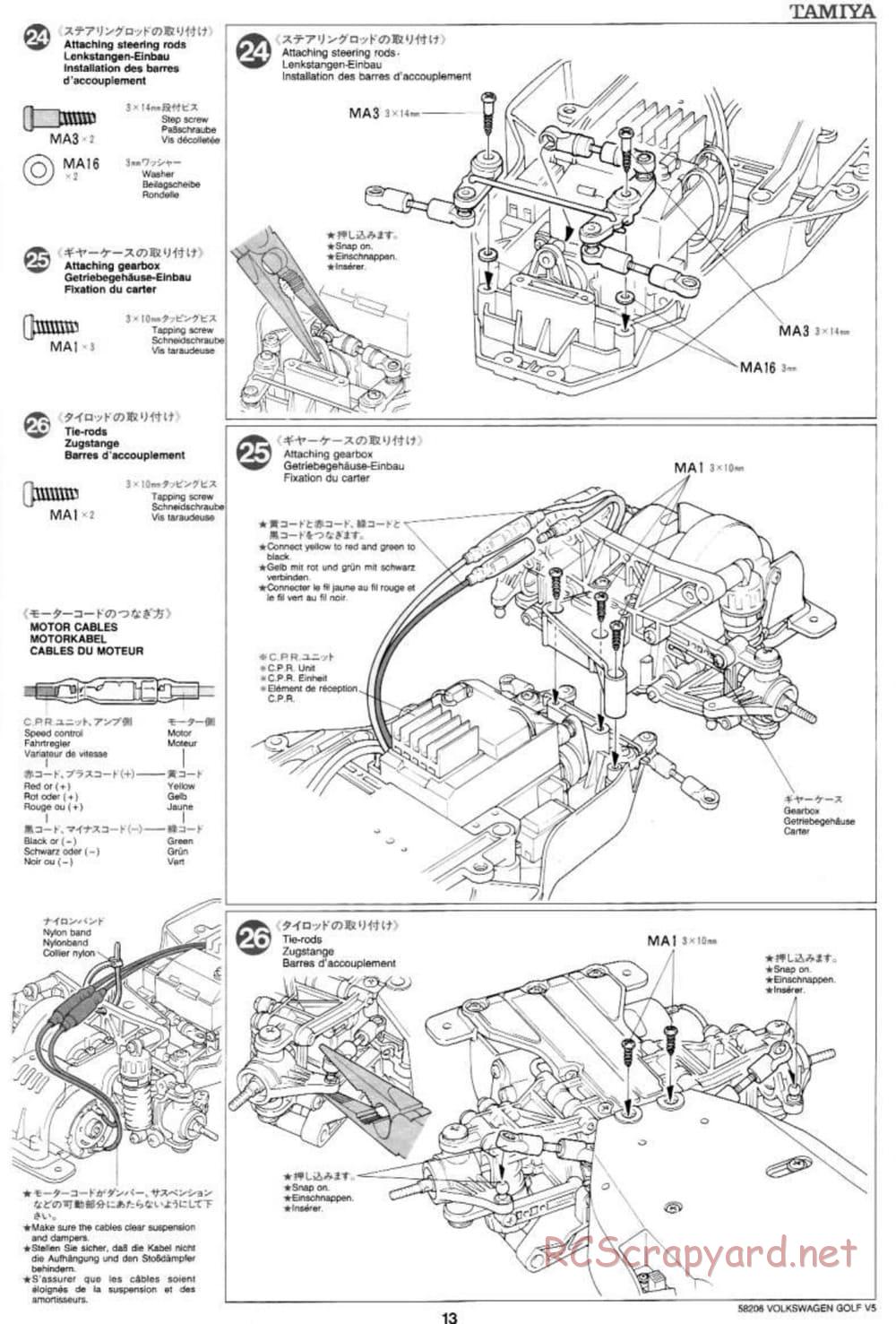 Tamiya - Volkswagen Golf V5 - FF-01 Chassis - Manual - Page 13