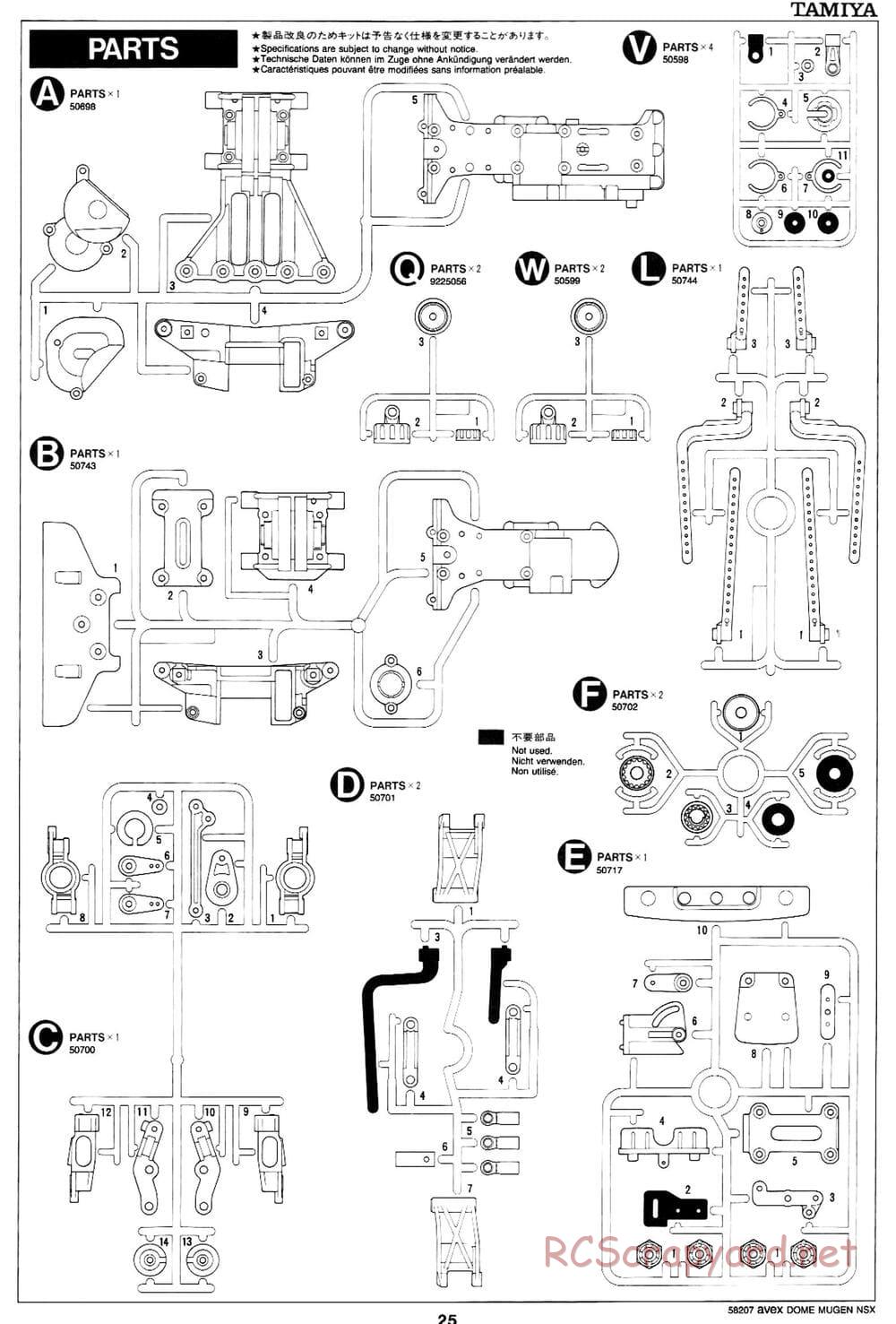 Tamiya - Avex Dome Mugen NSX - TA-03R Chassis - Manual - Page 25