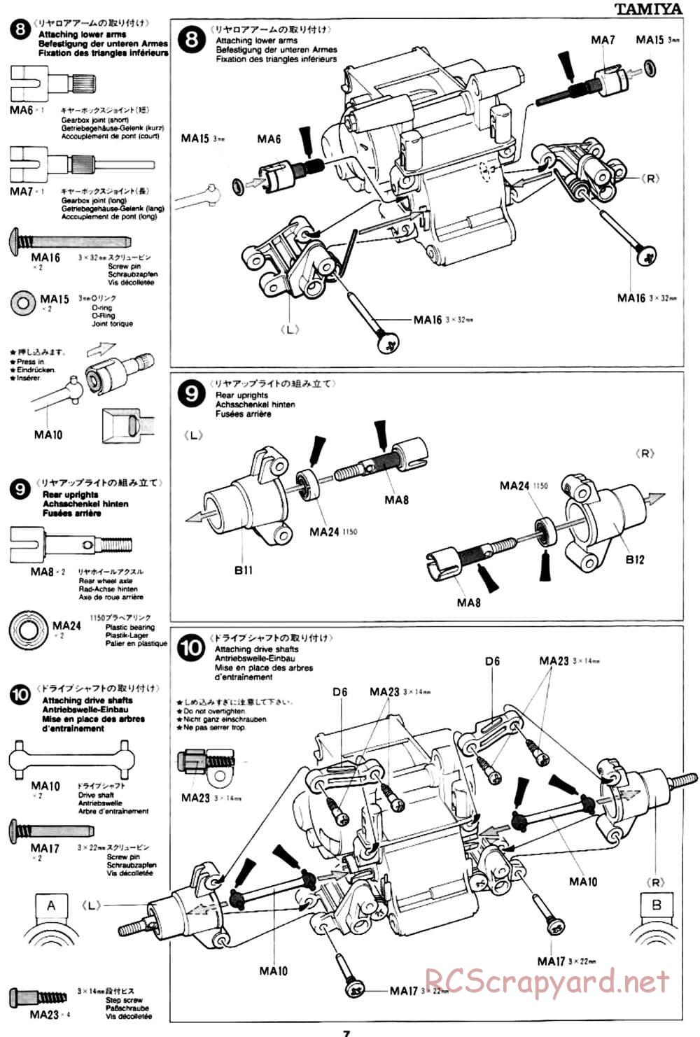 Tamiya - Porsche 911 Carrera - M02L Chassis - Manual - Page 7