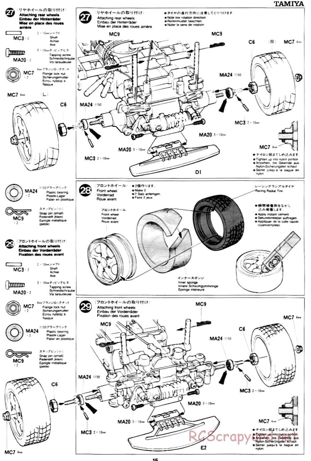 Tamiya - Porsche 911 Carrera - M02L Chassis - Manual - Page 15