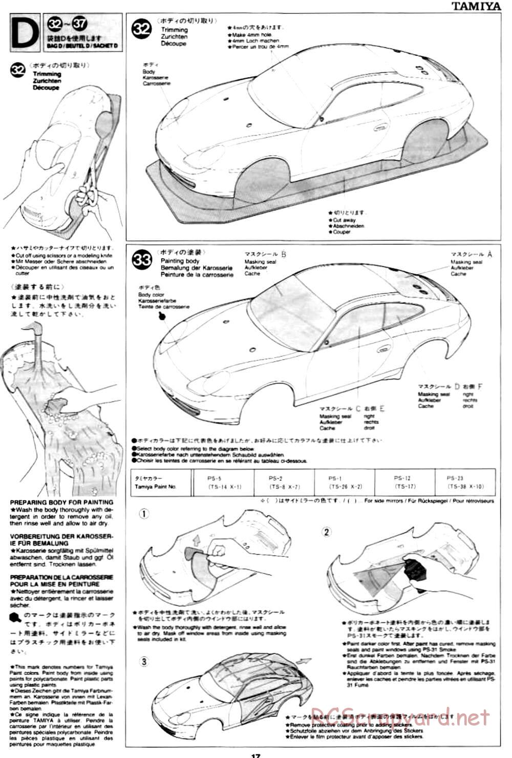 Tamiya - Porsche 911 Carrera - M02L Chassis - Manual - Page 17