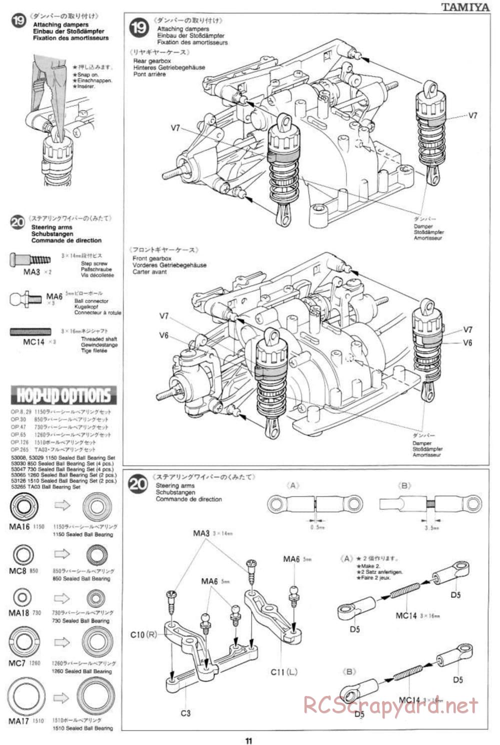 Tamiya - Subaru Impreza WRC 97 - TA-03F Chassis - Manual - Page 11
