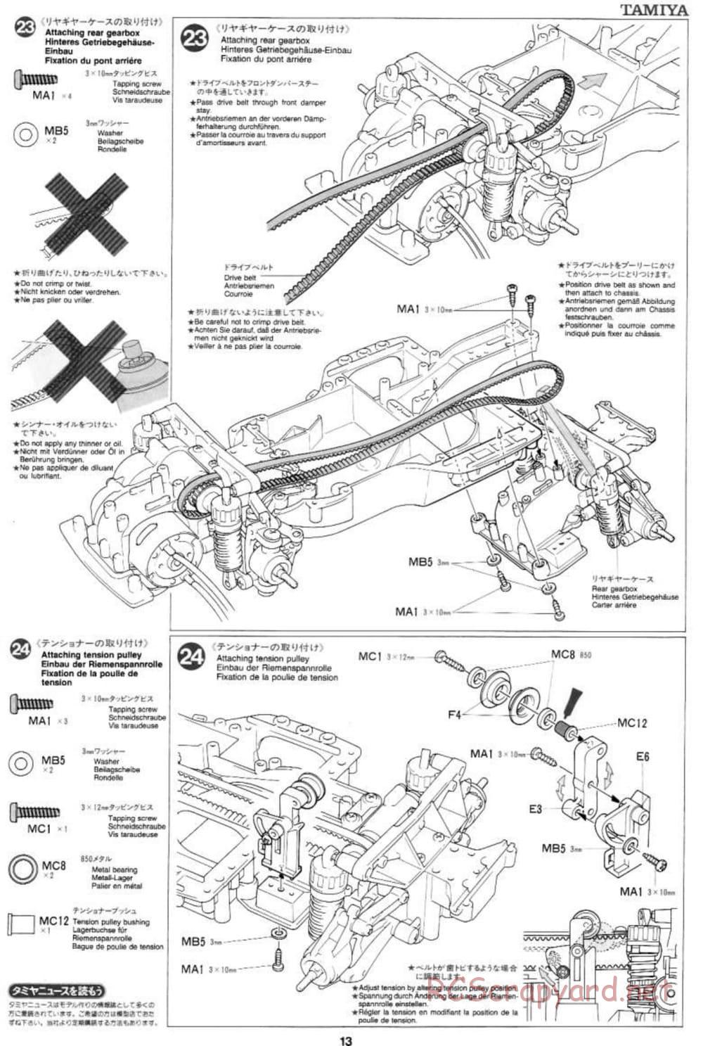 Tamiya - Subaru Impreza WRC 97 - TA-03F Chassis - Manual - Page 13