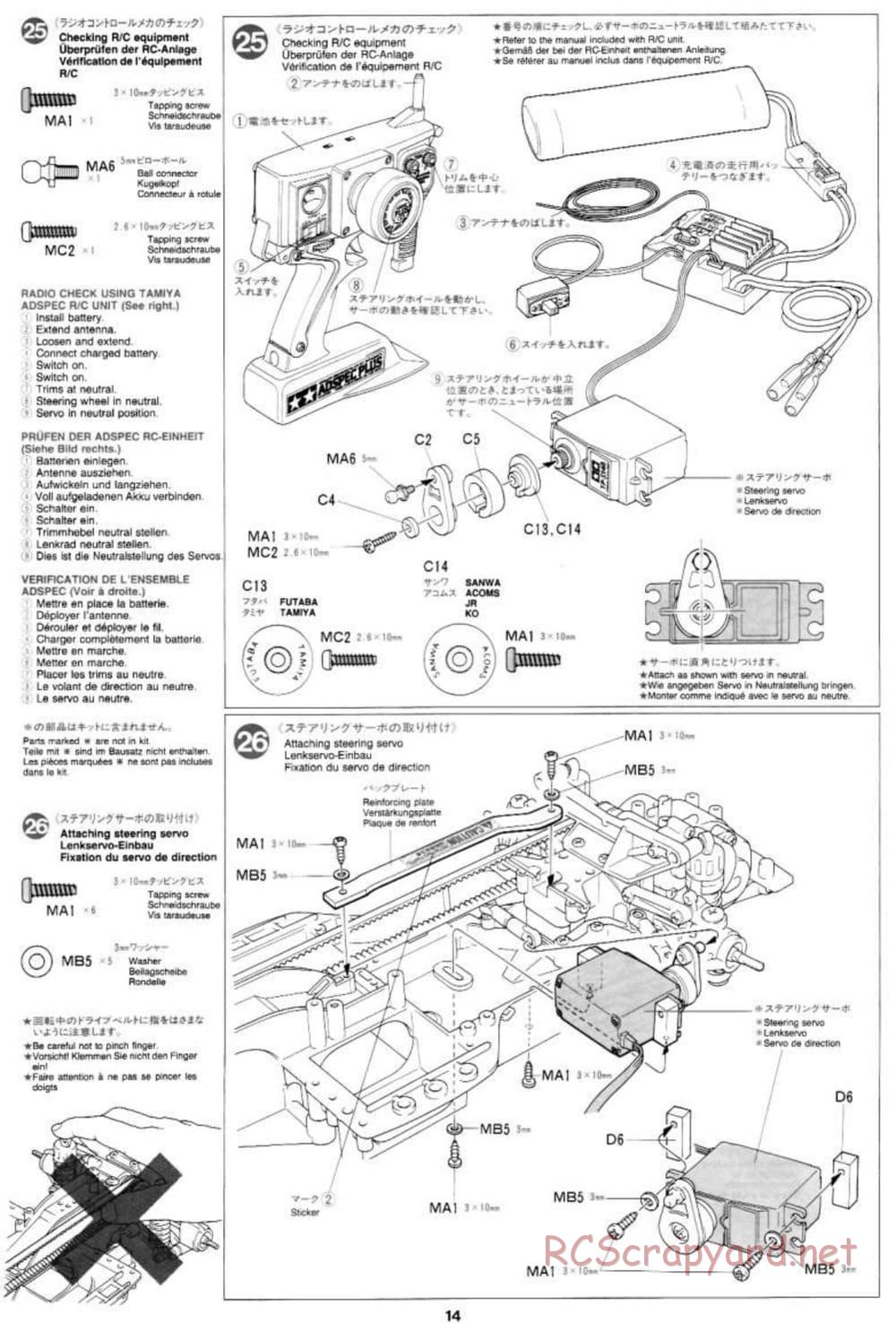Tamiya - Subaru Impreza WRC 97 - TA-03F Chassis - Manual - Page 14