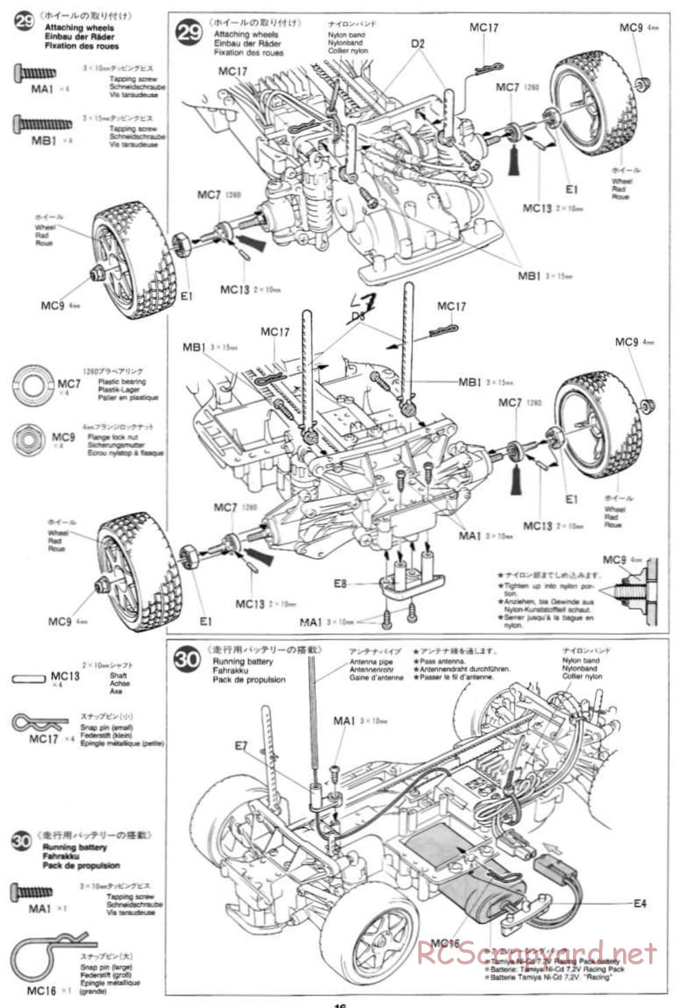 Tamiya - Subaru Impreza WRC 97 - TA-03F Chassis - Manual - Page 16