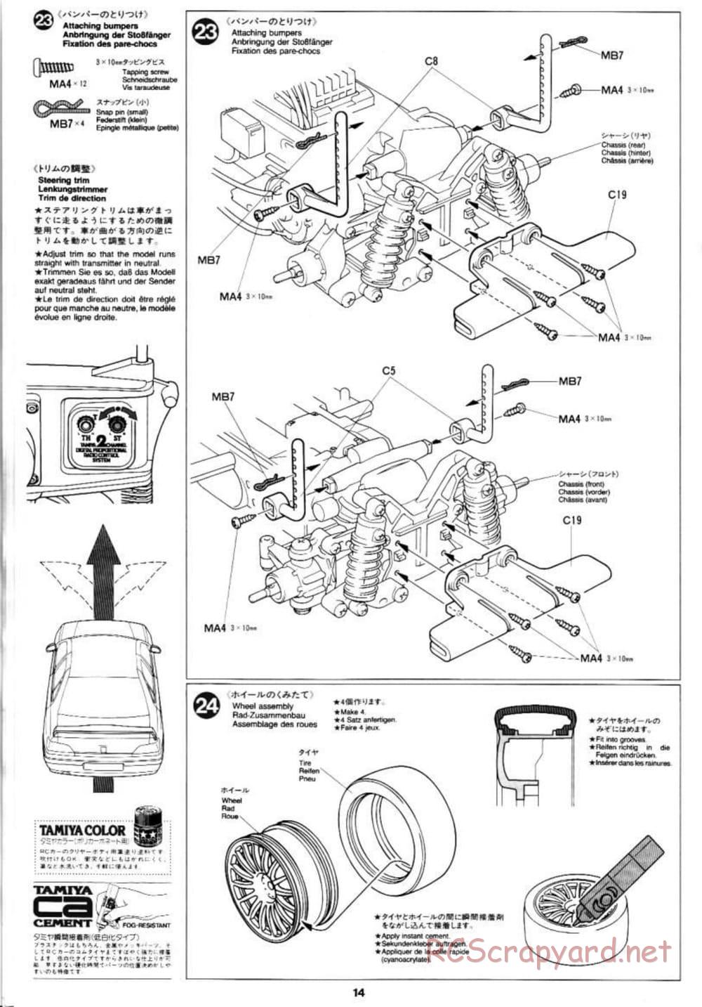 Tamiya - Peugeot 406 ST - TL-01 Chassis - Manual - Page 14
