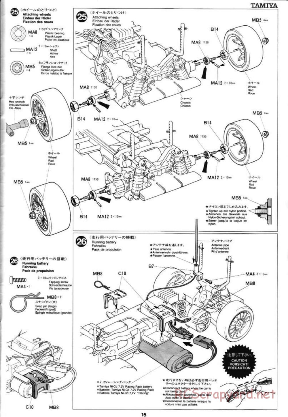 Tamiya - Peugeot 406 ST - TL-01 Chassis - Manual - Page 15