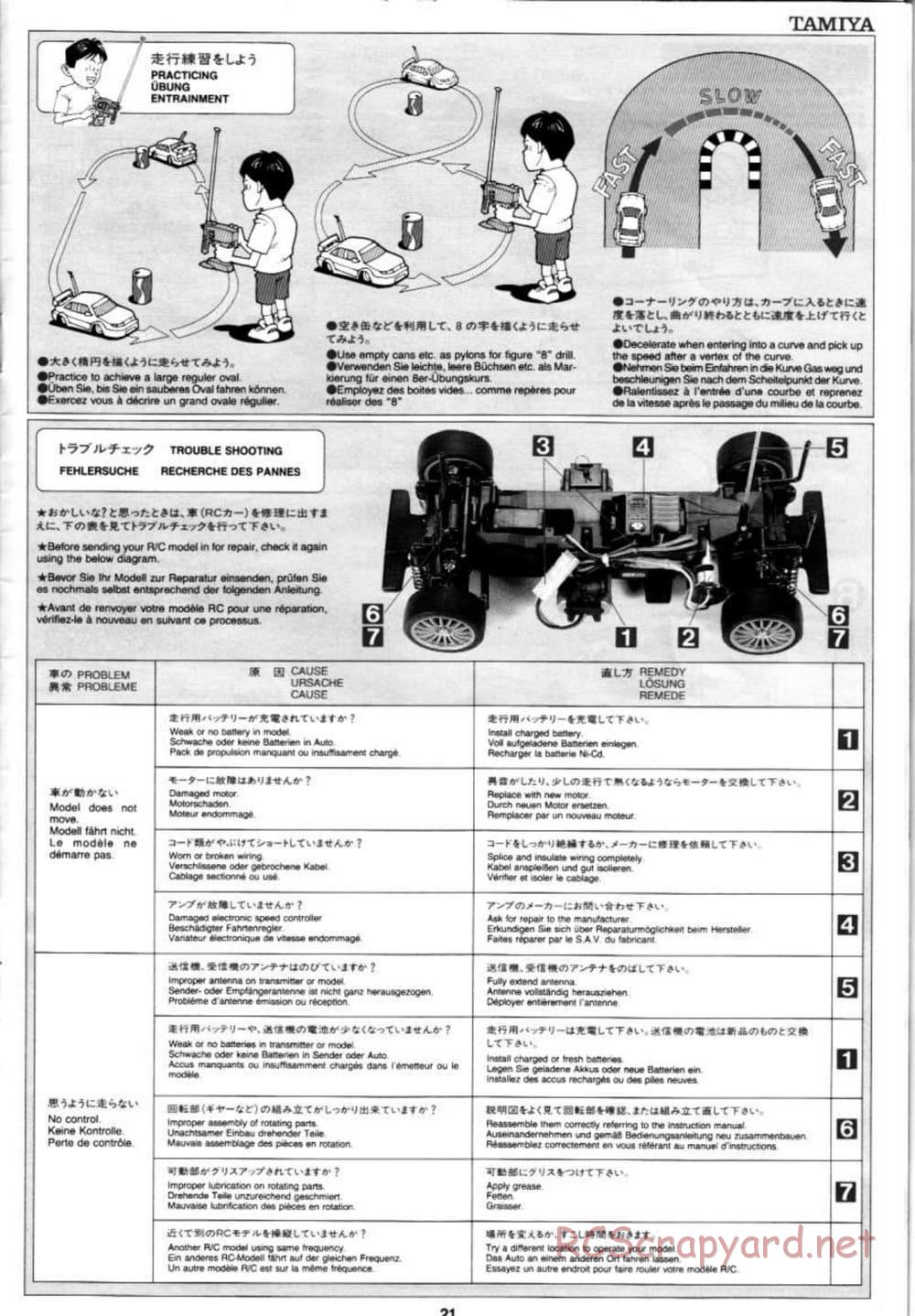 Tamiya - Peugeot 406 ST - TL-01 Chassis - Manual - Page 21