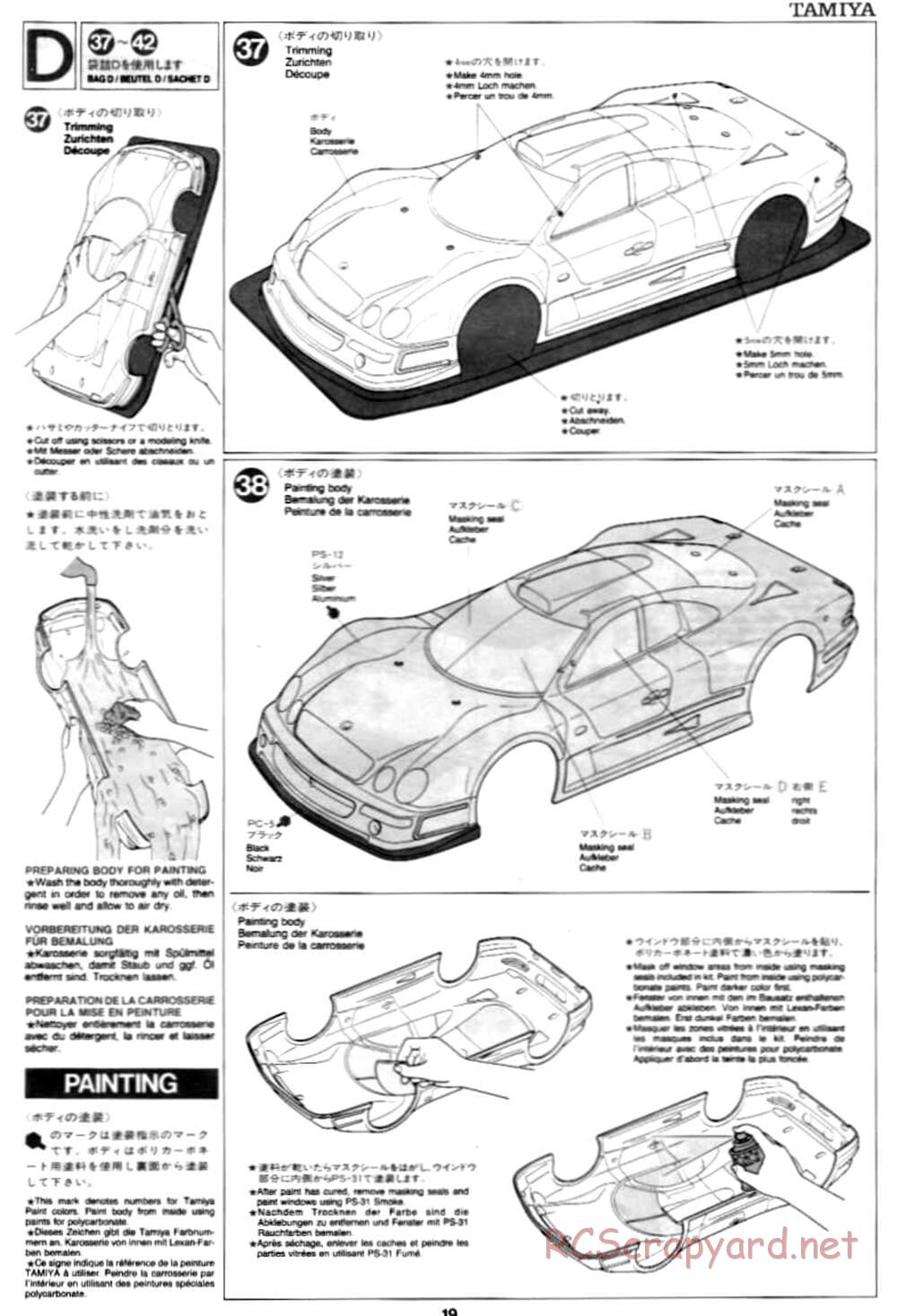 Tamiya - Mercedes CLK-GTR - TA-03R Chassis - Manual - Page 19