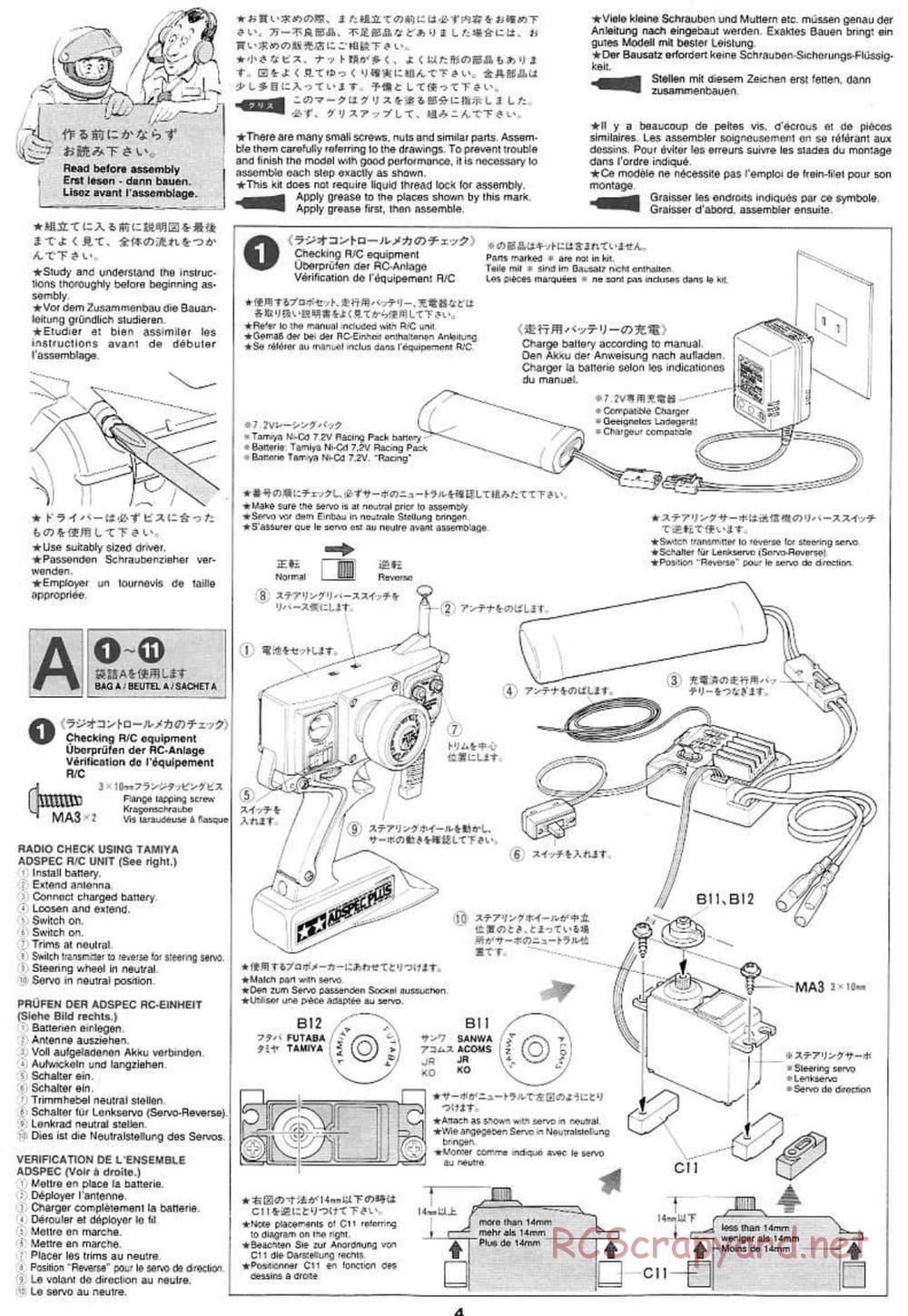 Tamiya - Ford Escort WRC - TL-01 Chassis - Manual - Page 4