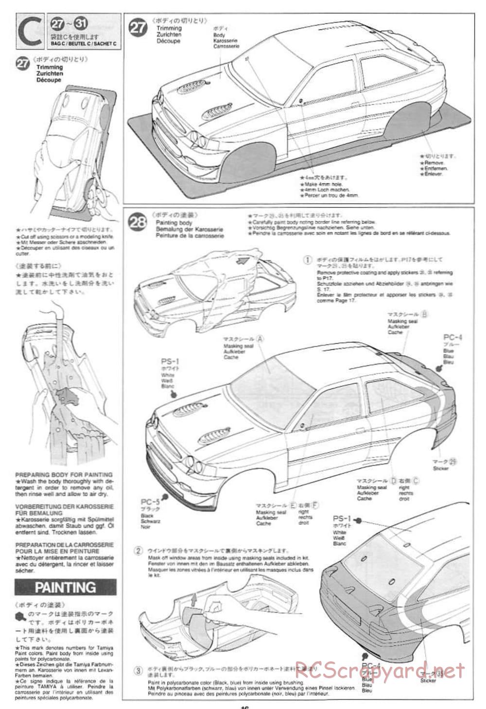 Tamiya - Ford Escort WRC - TL-01 Chassis - Manual - Page 16