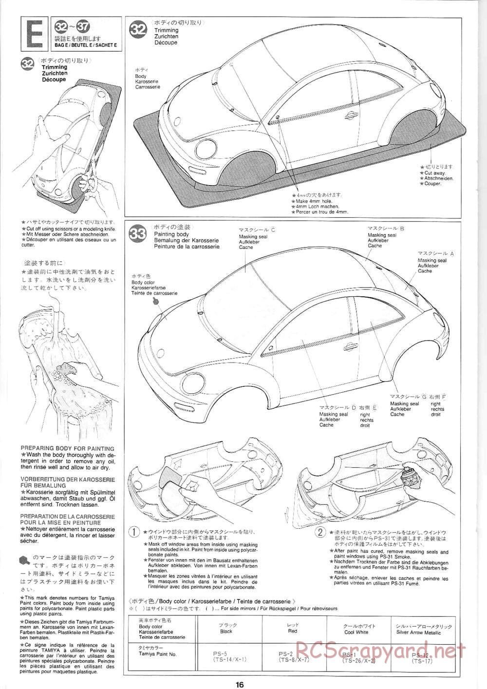 Tamiya - Volkswagen New Beetle - FF-01 Chassis - Manual - Page 14