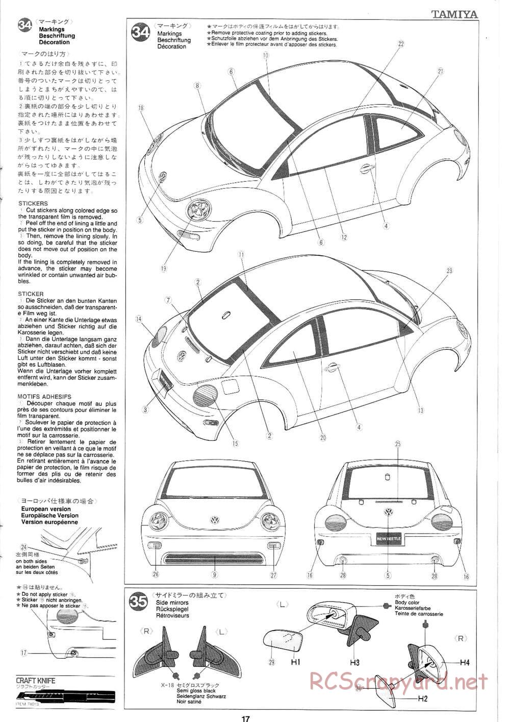 Tamiya - Volkswagen New Beetle - FF-01 Chassis - Manual - Page 15