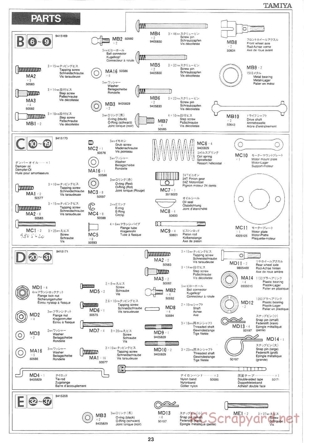 Tamiya - Volkswagen New Beetle - FF-01 Chassis - Manual - Page 19