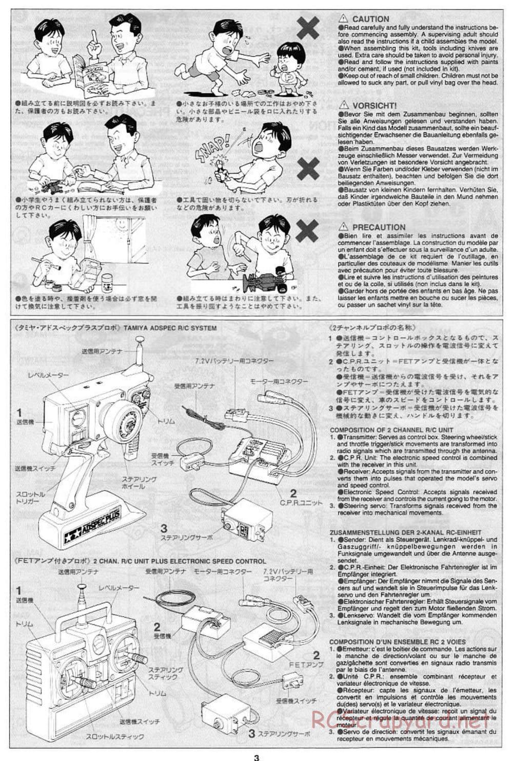 Tamiya - Toyota Corolla WRC - TA-03FS Chassis - Manual - Page 3