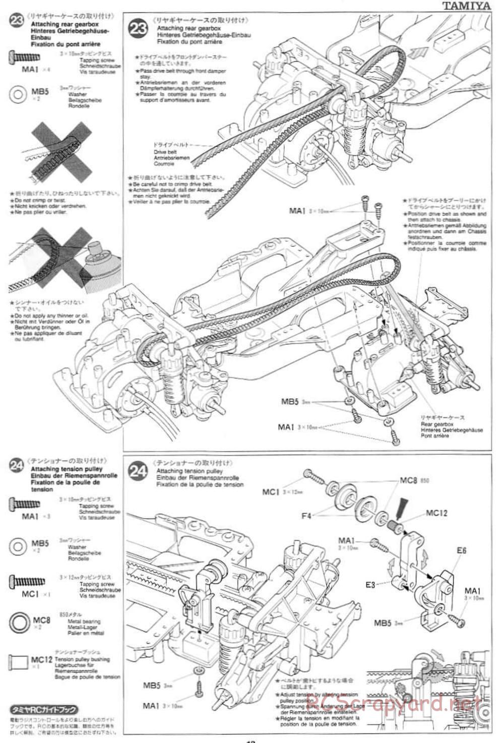 Tamiya - Toyota Corolla WRC - TA-03FS Chassis - Manual - Page 13