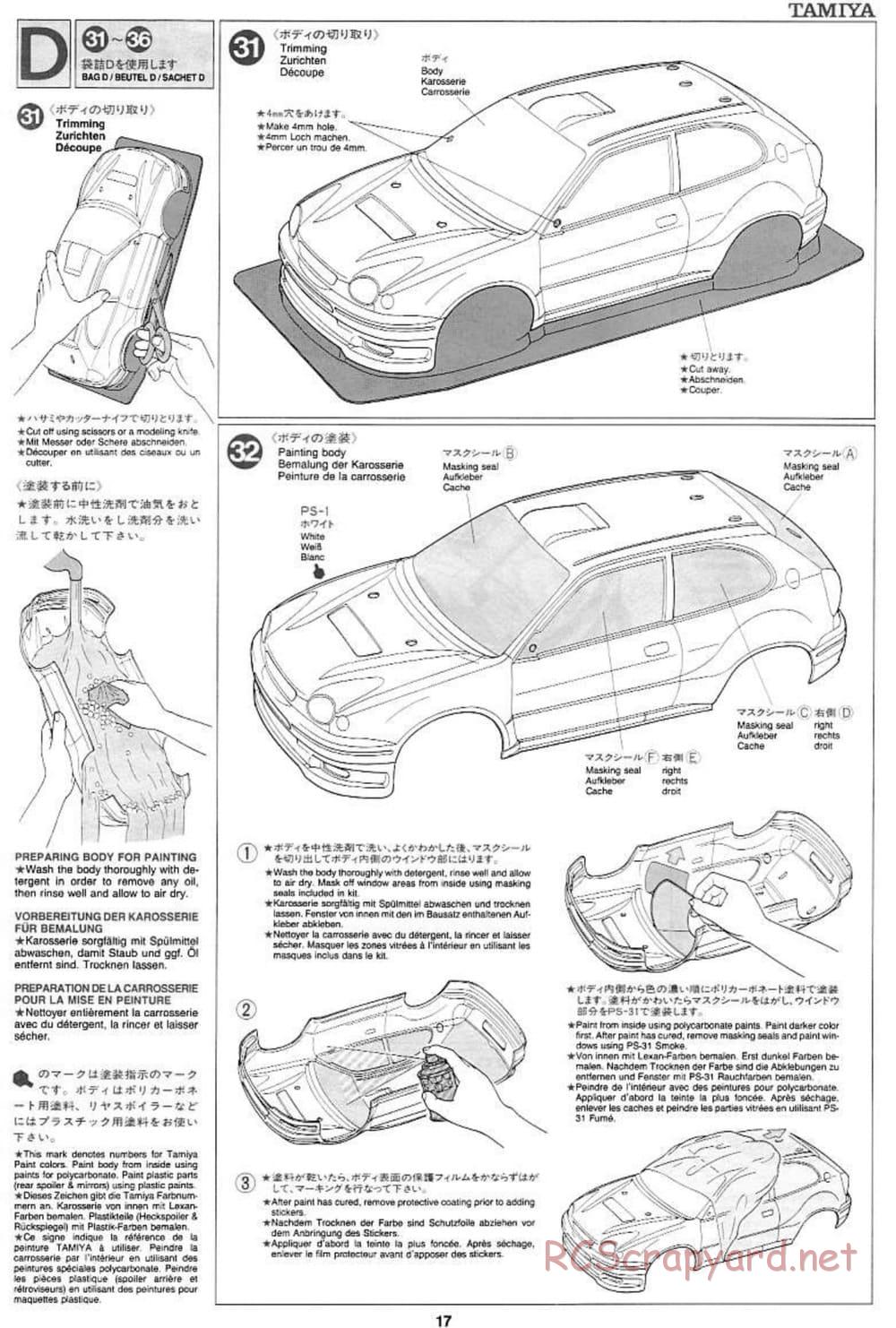 Tamiya - Toyota Corolla WRC - TA-03FS Chassis - Manual - Page 17
