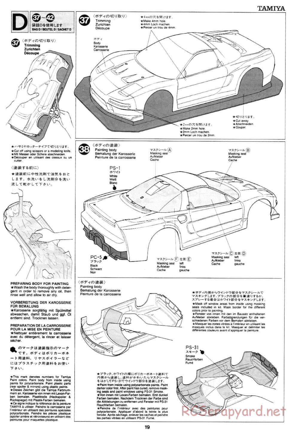 Tamiya - Mobil 1 NSX - TA-03R Chassis - Manual - Page 19