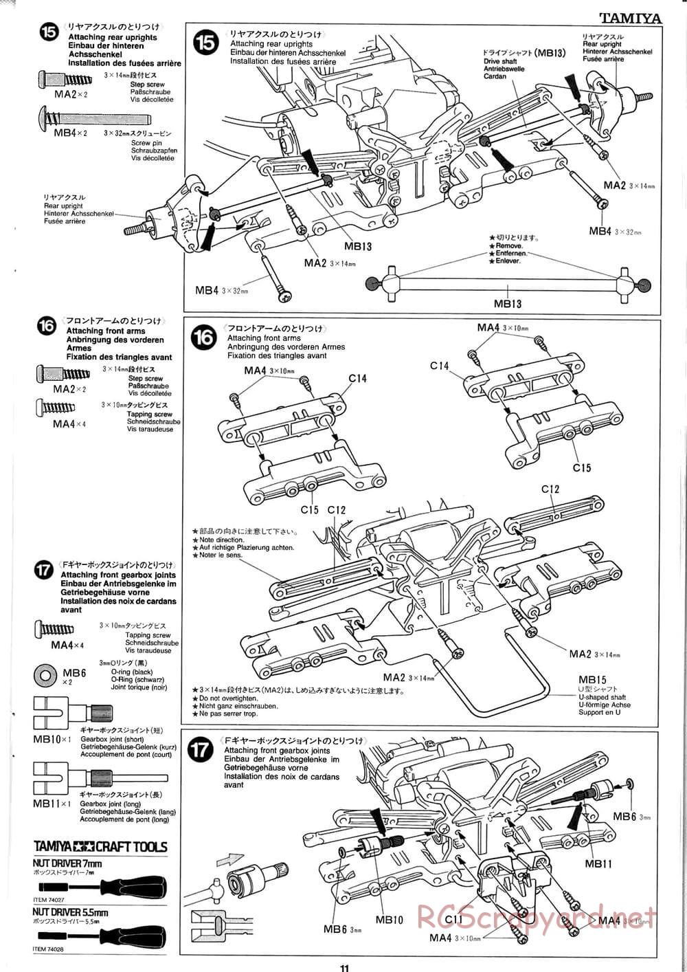 Tamiya - Baja Champ - TL-01B Chassis - Manual - Page 11