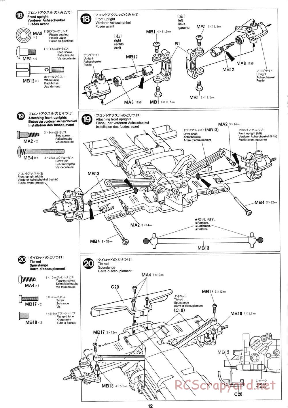 Tamiya - Baja Champ - TL-01B Chassis - Manual - Page 12