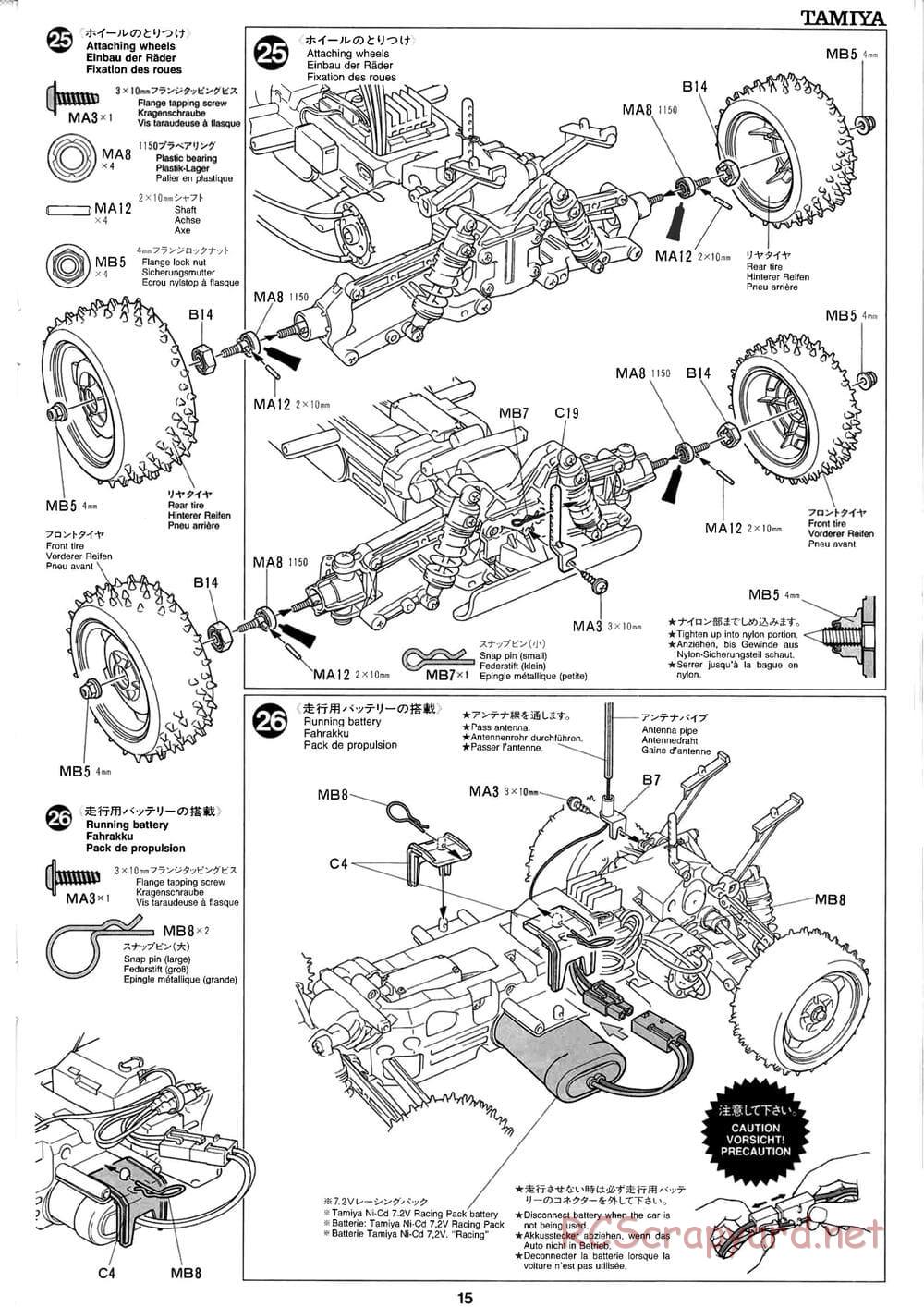 Tamiya - Baja Champ - TL-01B Chassis - Manual - Page 15