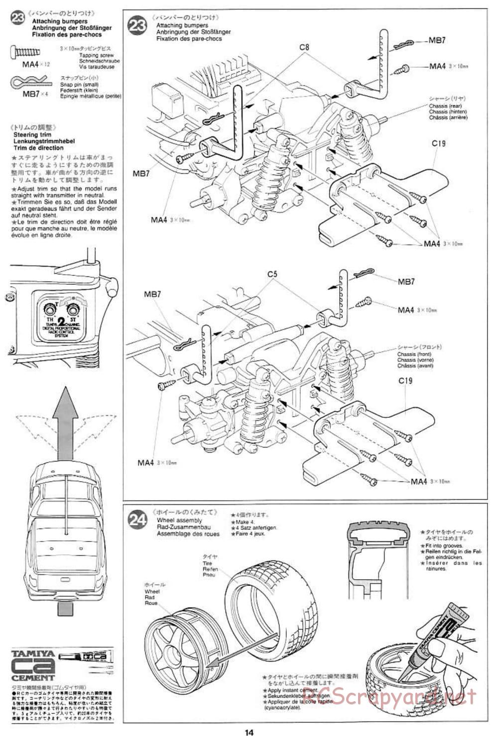Tamiya - Ford SVT F-150 Lightning - TL-01 Chassis - Manual - Page 14