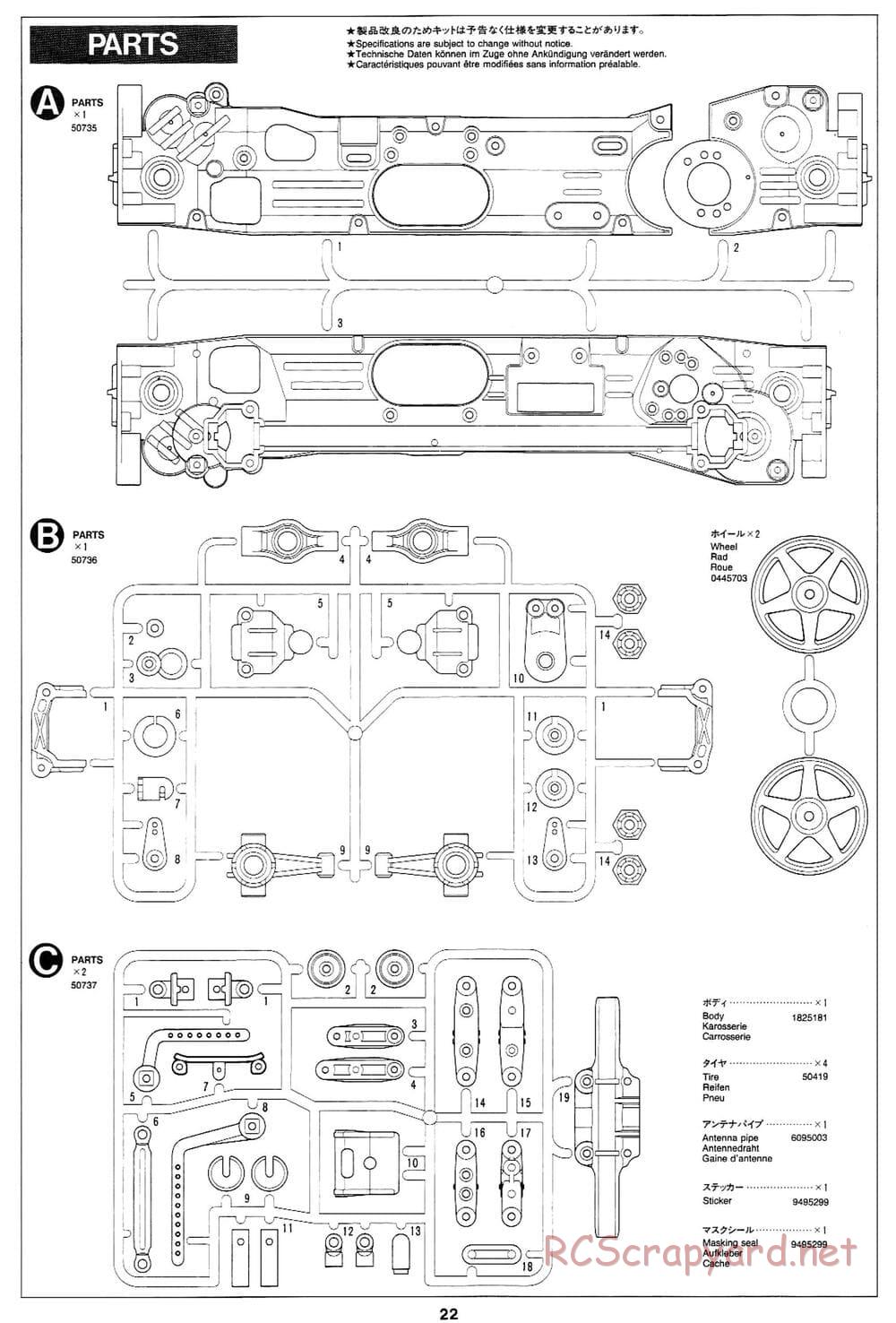 Tamiya - Ford SVT F-150 Lightning - TL-01 Chassis - Manual - Page 22