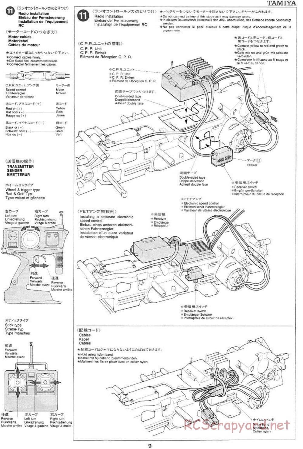 Tamiya - Pennzoil Nismo GT-R - TL-01 Chassis - Manual - Page 9