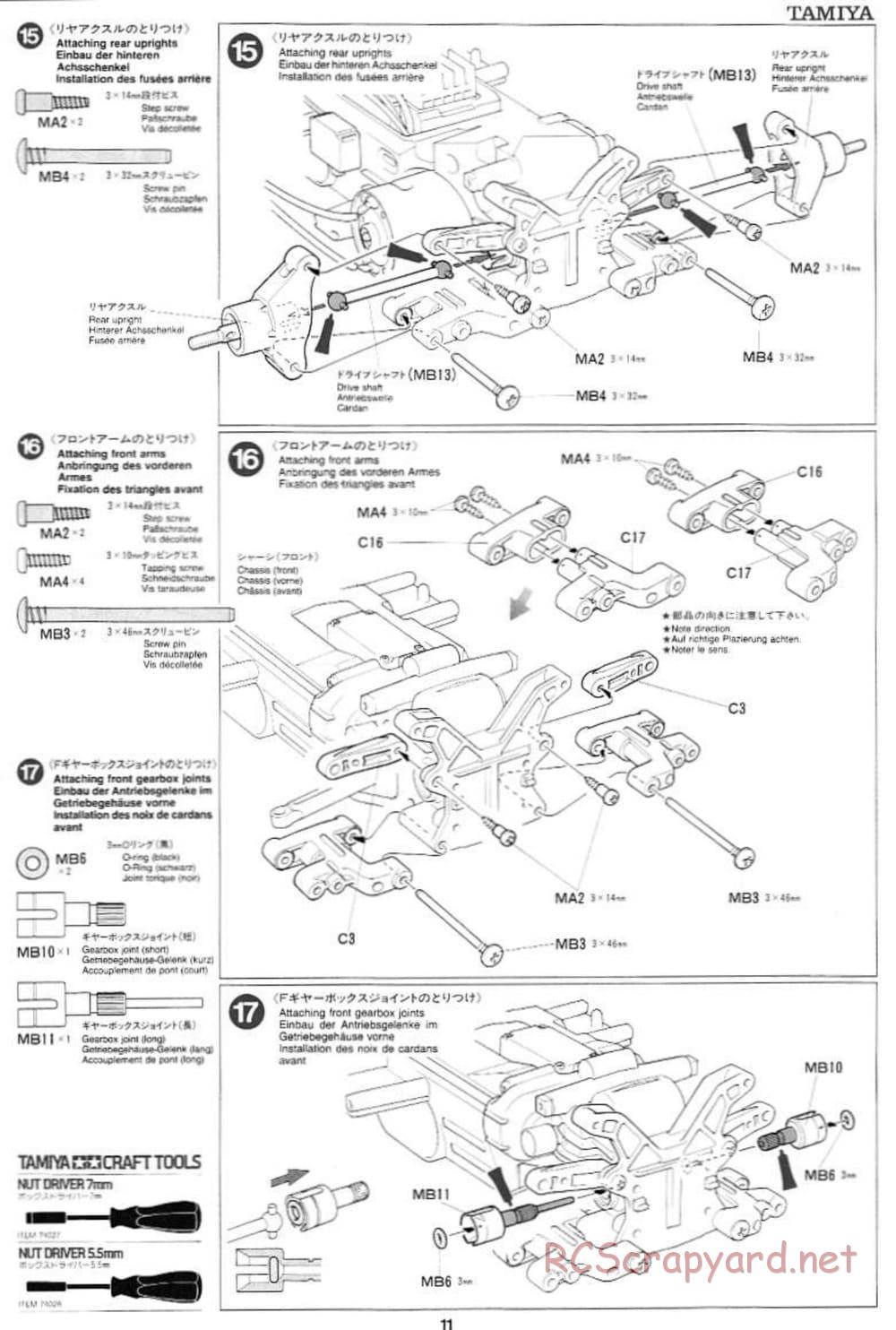 Tamiya - Pennzoil Nismo GT-R - TL-01 Chassis - Manual - Page 11