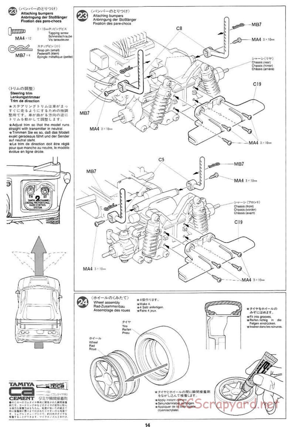 Tamiya - Pennzoil Nismo GT-R - TL-01 Chassis - Manual - Page 14