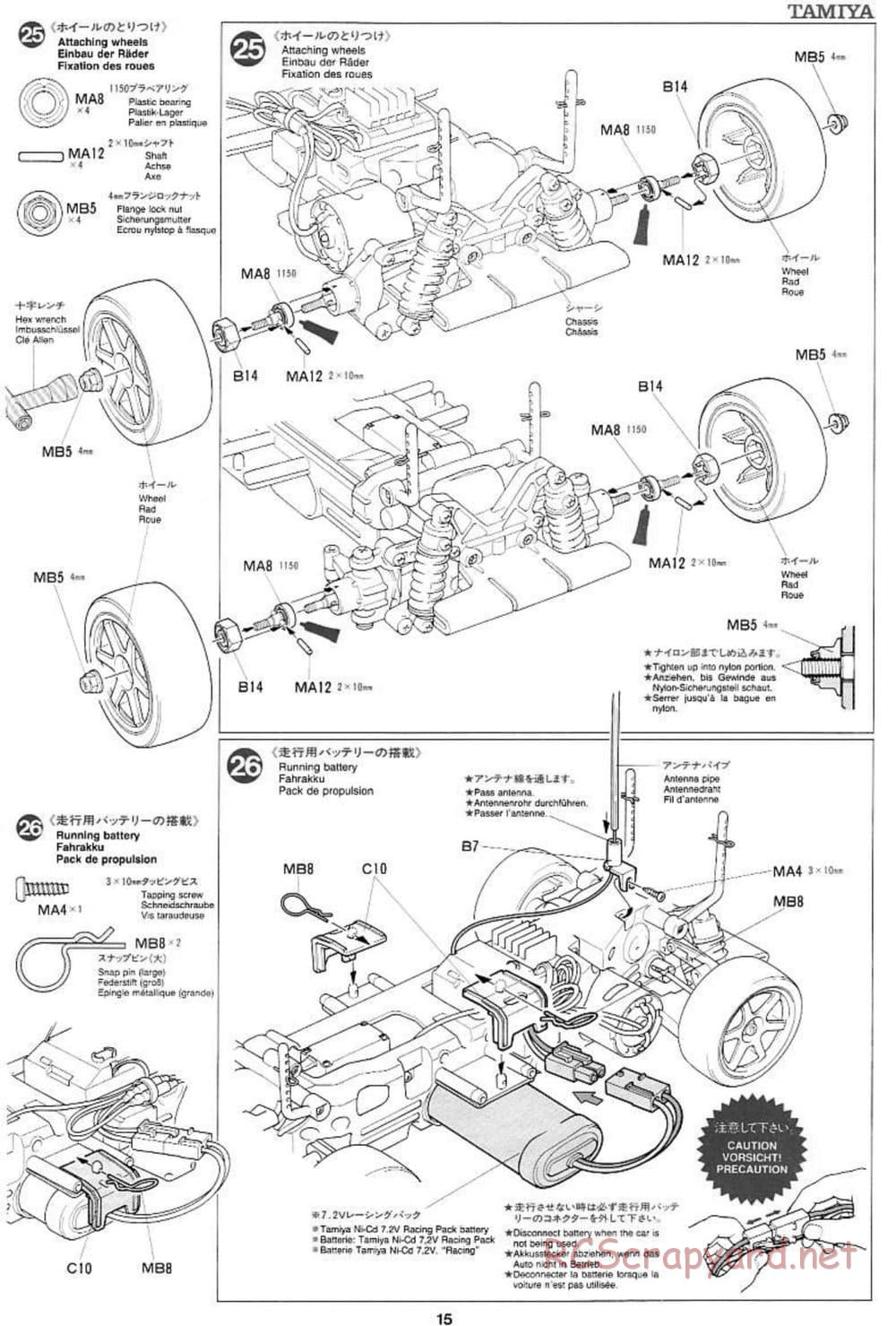 Tamiya - Pennzoil Nismo GT-R - TL-01 Chassis - Manual - Page 15