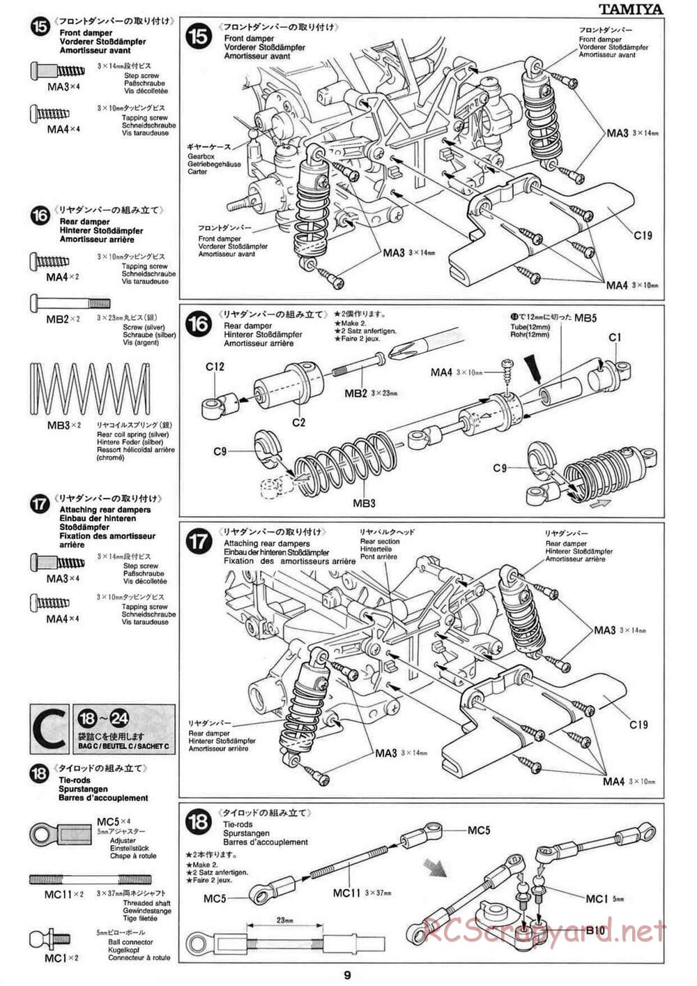 Tamiya - Peugeot 306 Maxi WRC - FF-02 Chassis - Manual - Page 9